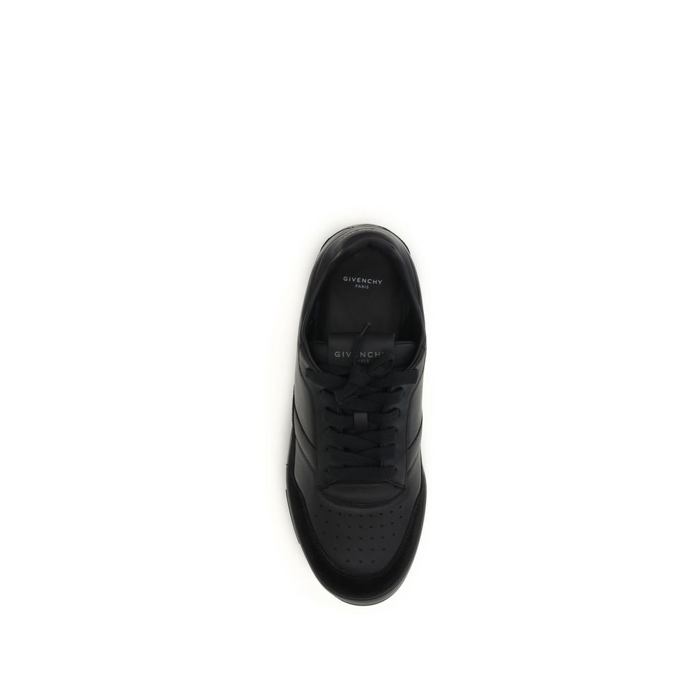 Black Calf Leather Bos Taurus Low Top Sneakers - ventzia