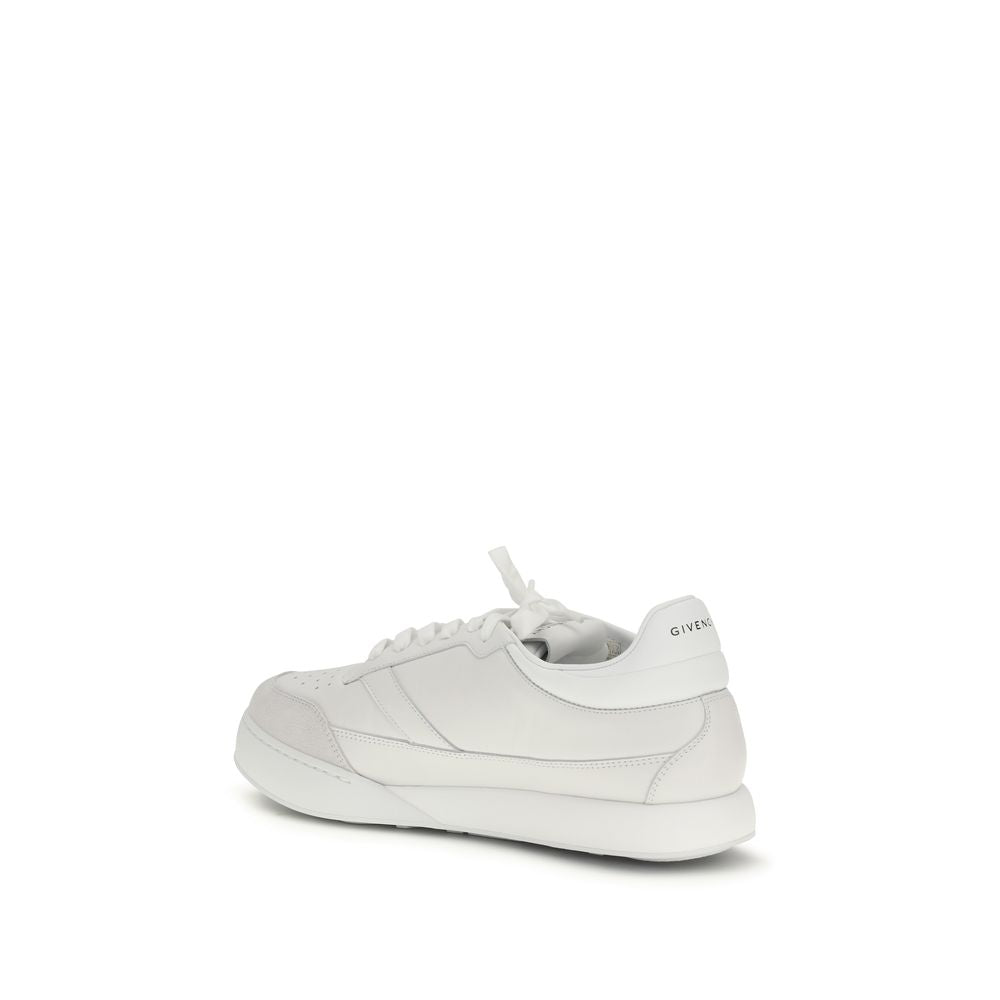 White Calf Leather Bos Taurus Low Top Sneakers - ventzia