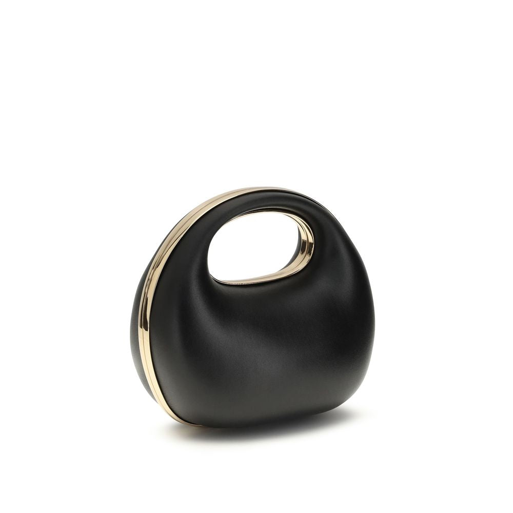 Black Calf Leather Bos Taurus Handbag - ventzia