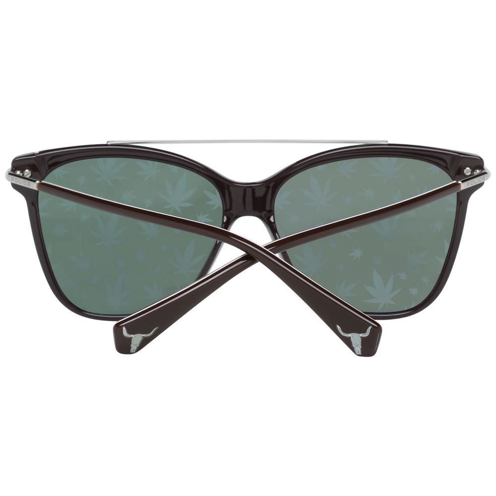 Brown Metal & Plastic Sunglasses - ventzia