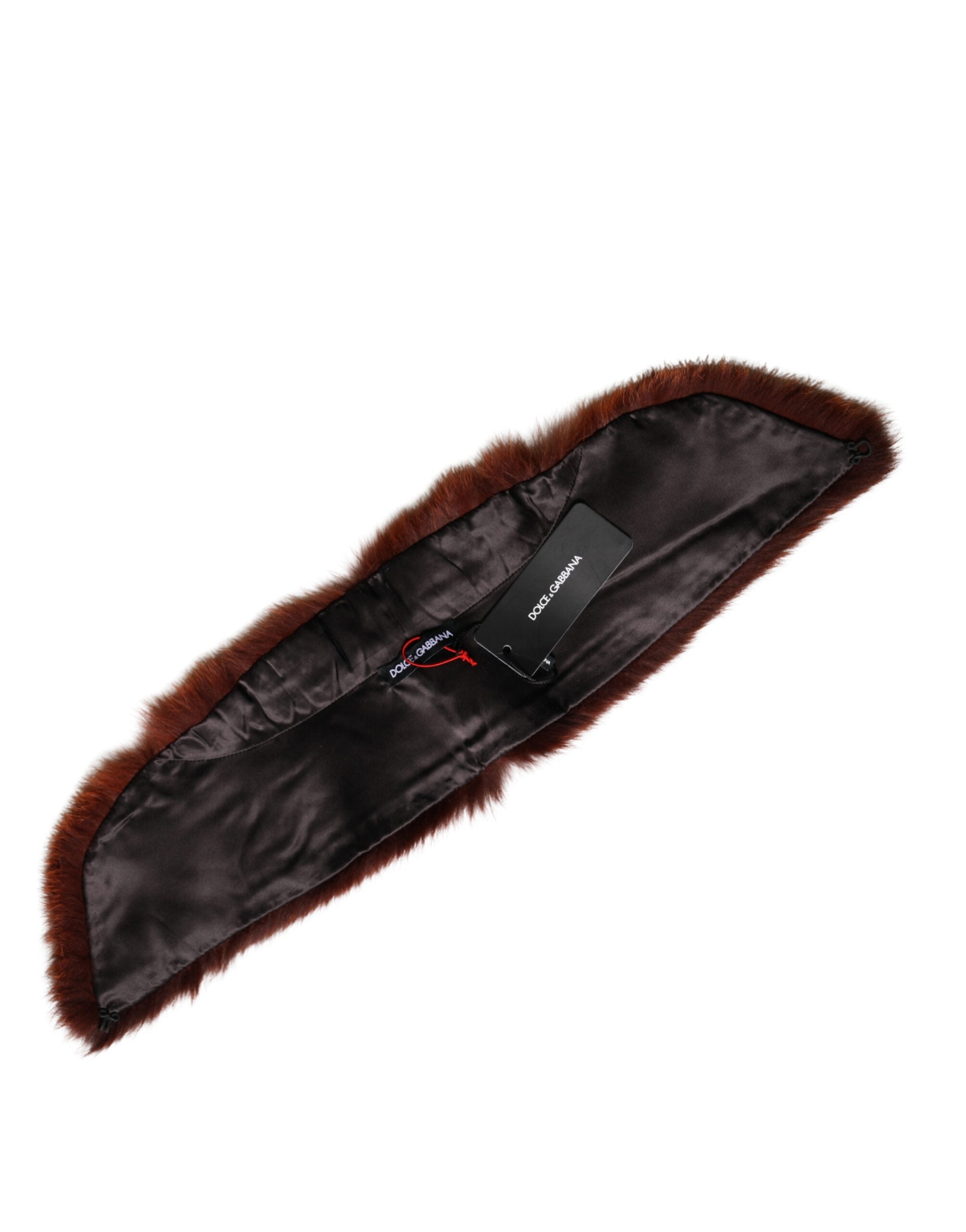 Brown Mink Fur Collar Women Neck Wrap 60cm x 14cm  Scarf - ventzia