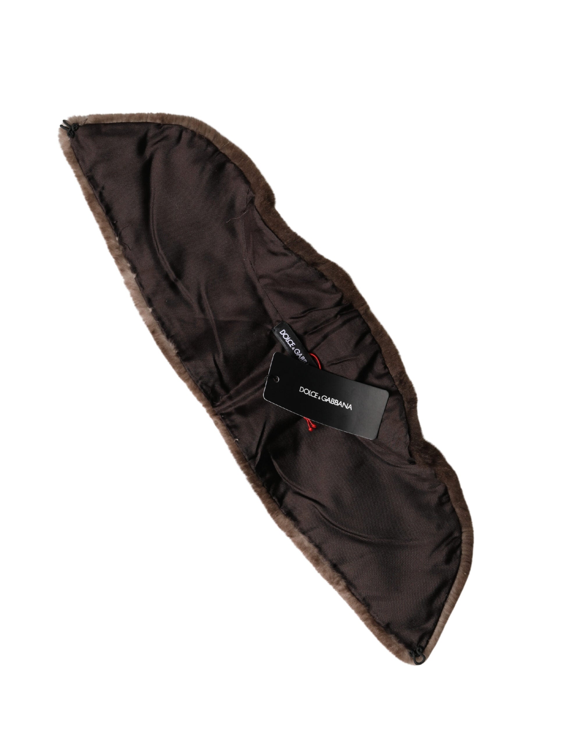 Brown Fur Shoulder Collar Neck Wrap 60cm x 14cm Scarf - ventzia
