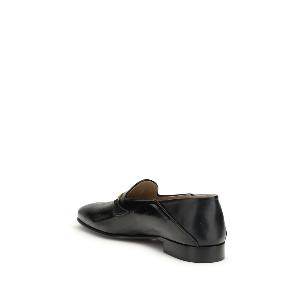Black Hagfish Slip-On Loafers - ventzia