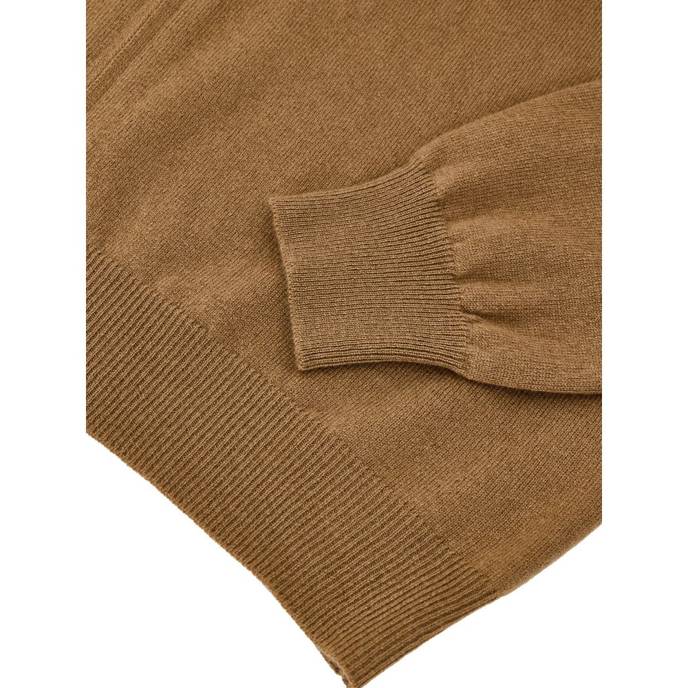 Brown Wool Turtleneck - ventzia