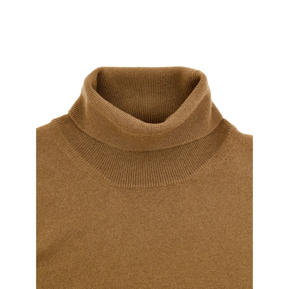 Brown Wool Turtleneck - ventzia