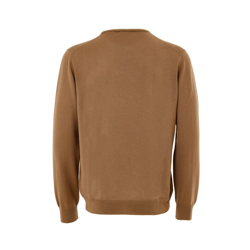 Brown Wool Sweatshirt - ventzia