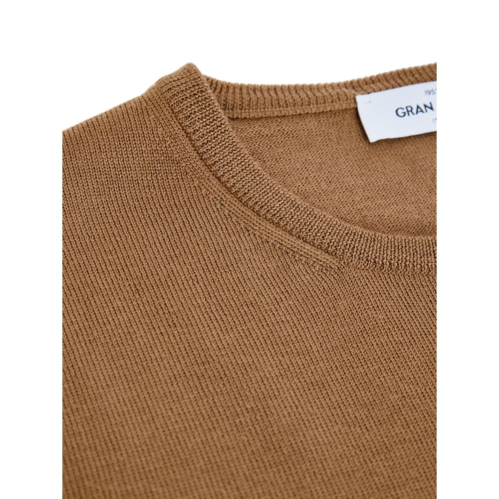 Brown Wool Sweatshirt - ventzia