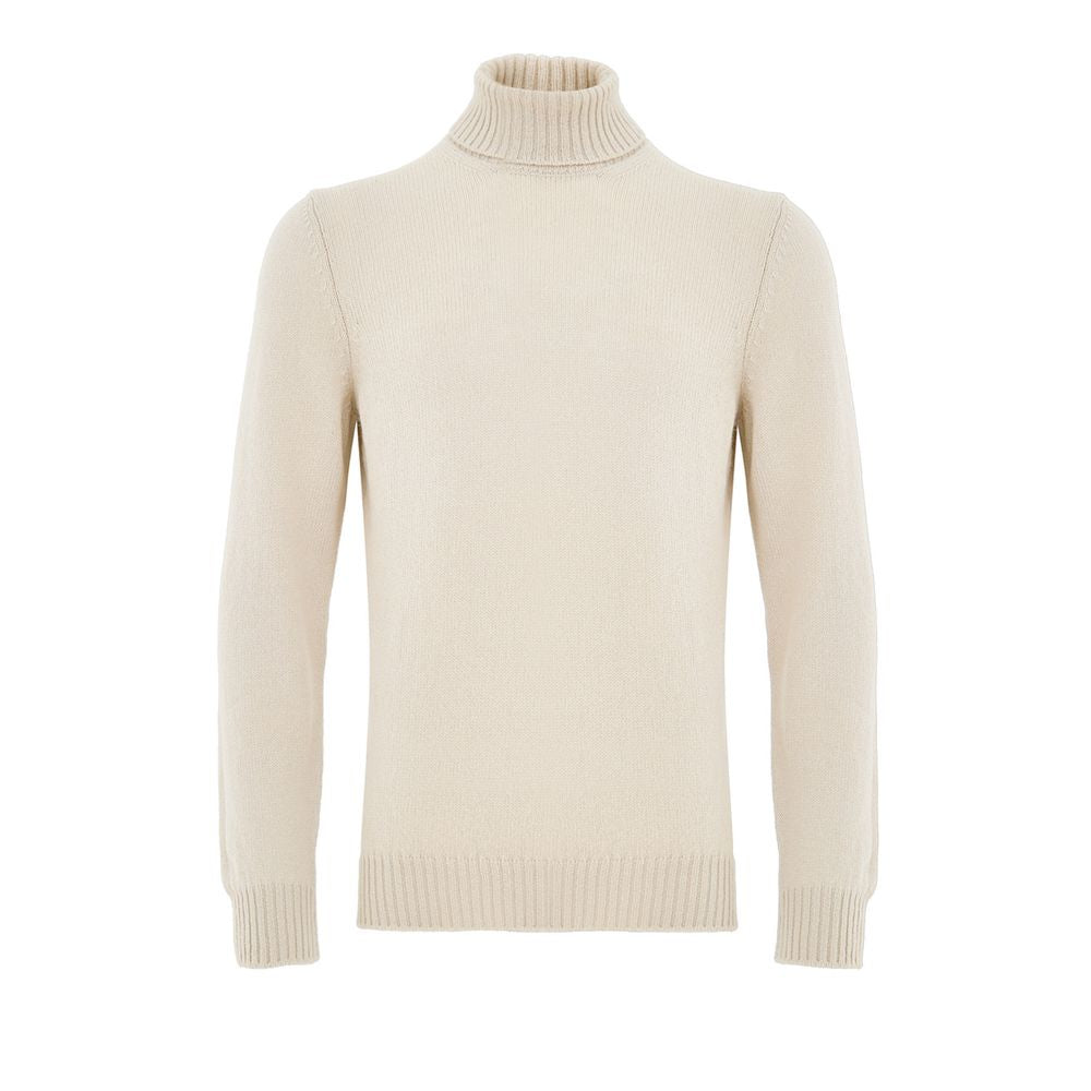 Beige Wool Turtleneck - ventzia