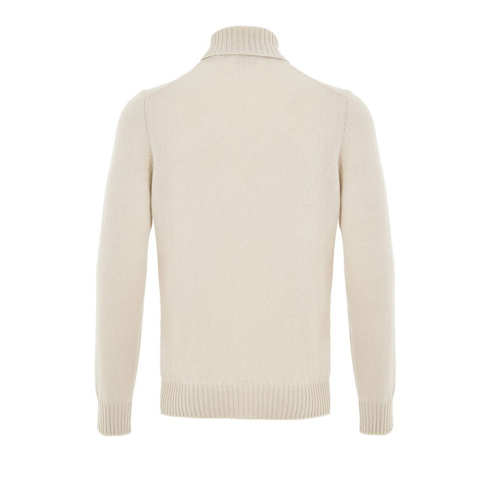 Beige Wool Turtleneck - ventzia