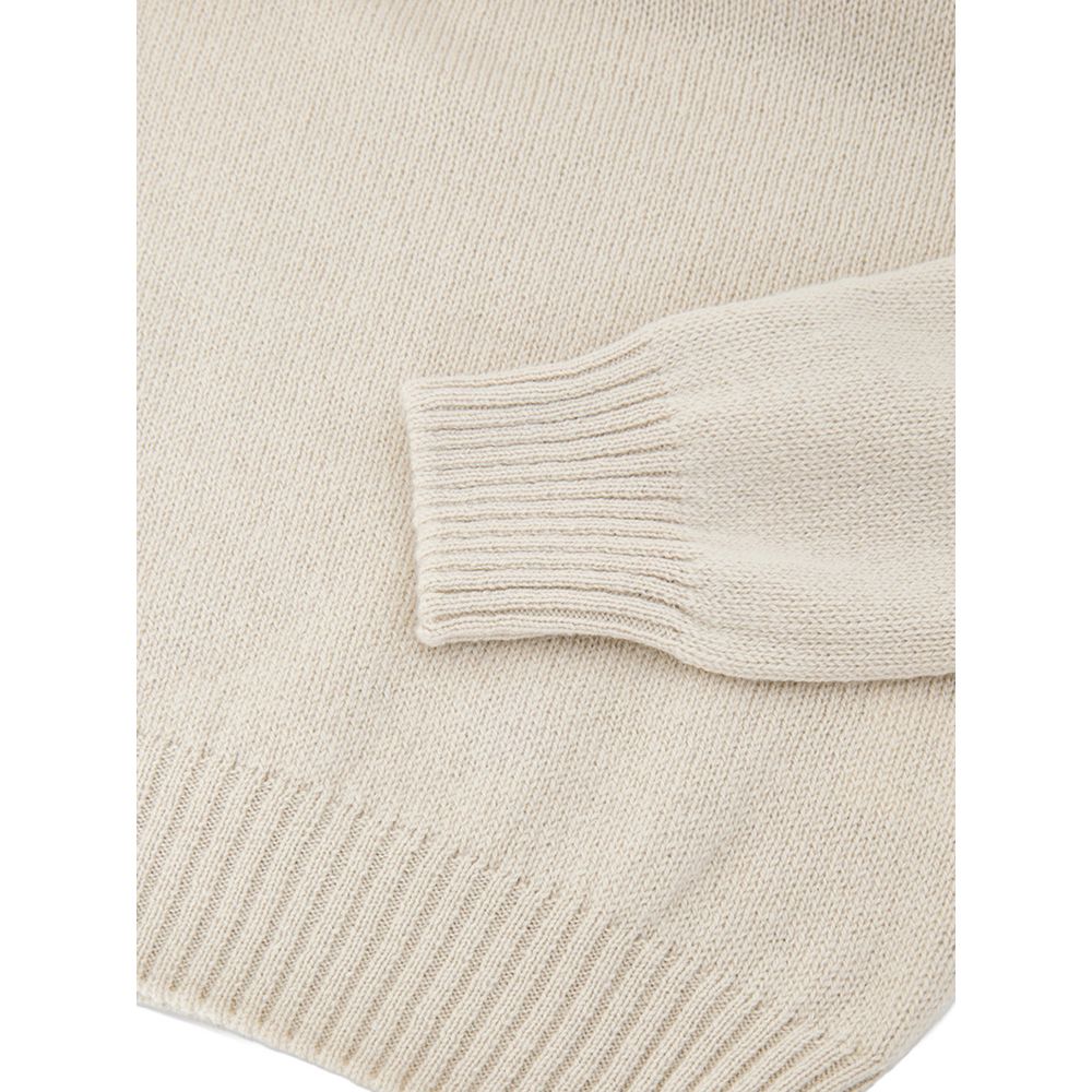 Beige Wool Turtleneck - ventzia