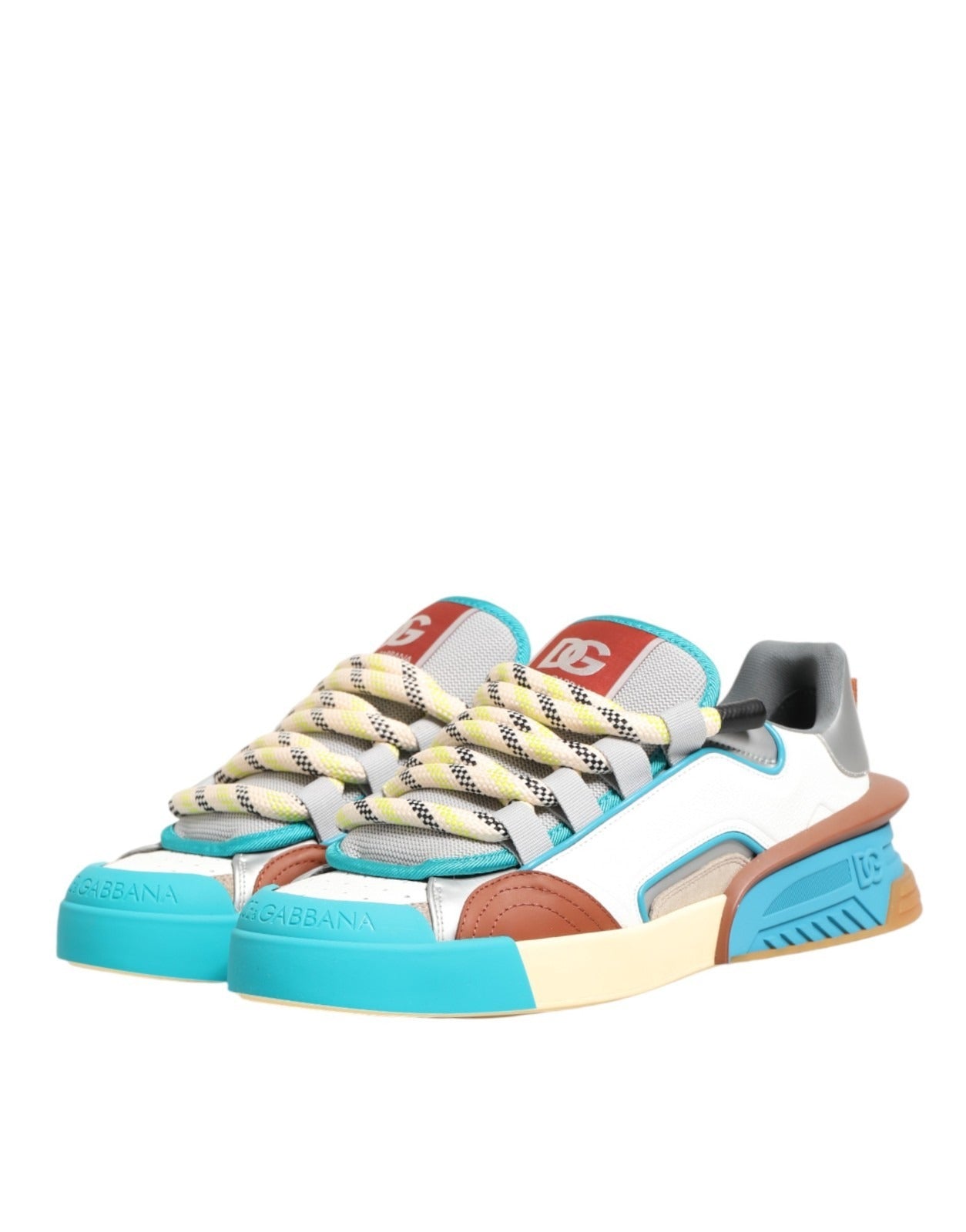 Multicolor Leather Low Top Sneakers Shoes - ventzia