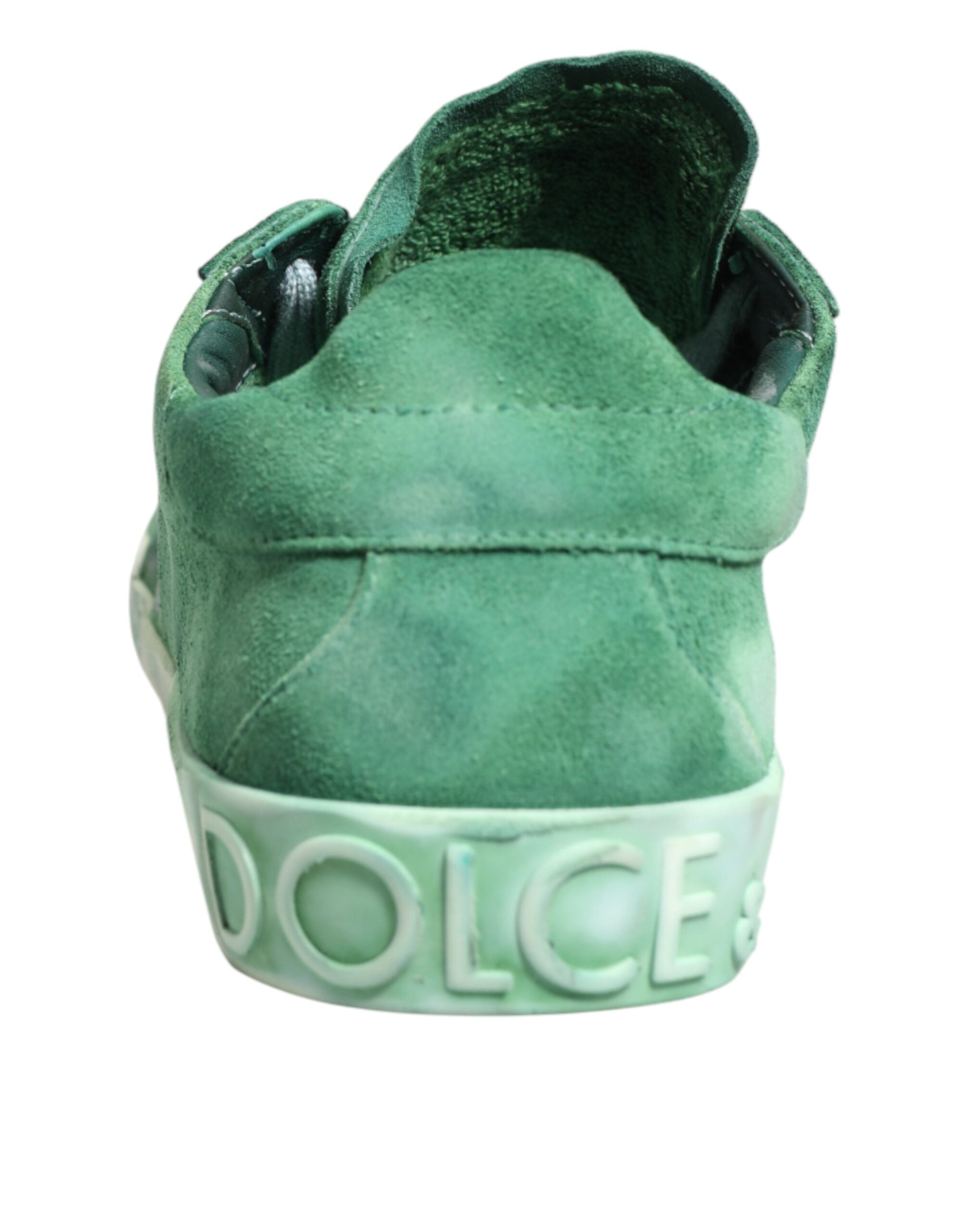 Green Suade DG Logo Sole Low Top Sneakers Shoes - ventzia