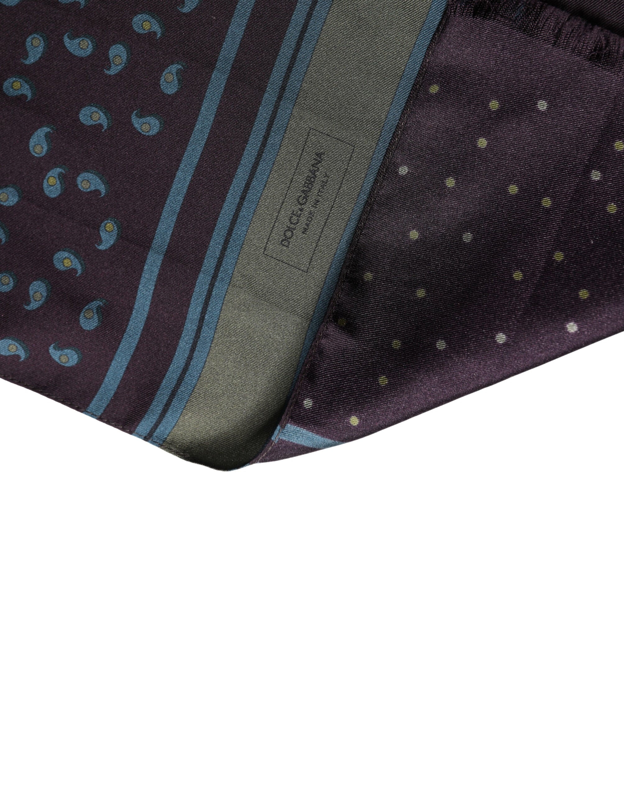 Men Scarf Maroon Patterned Silk Neck Foulard 132cm x 33cm - ventzia