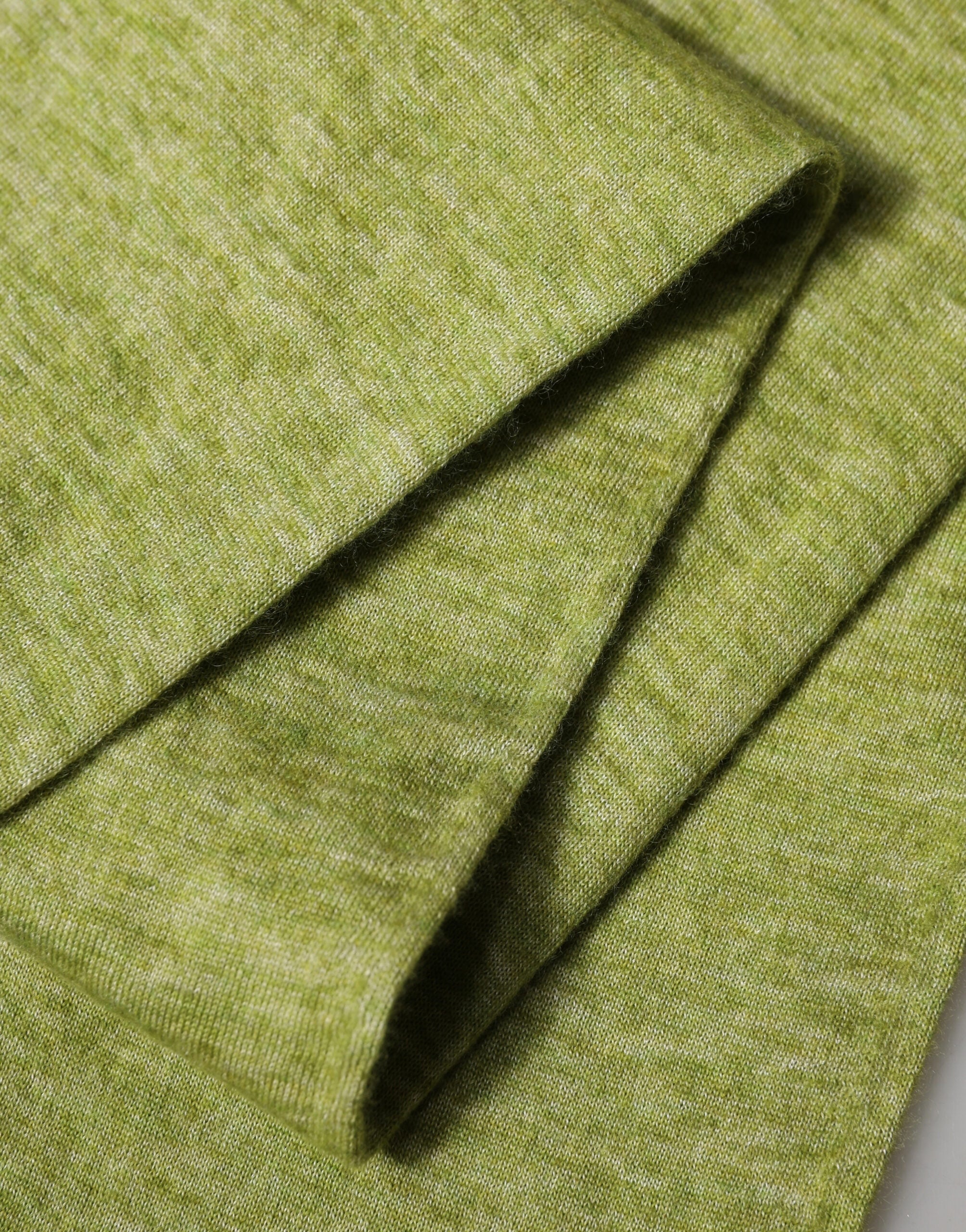 Green Cashmere Knitted Neck Foulard 280cm x11cm Men Scarf - ventzia