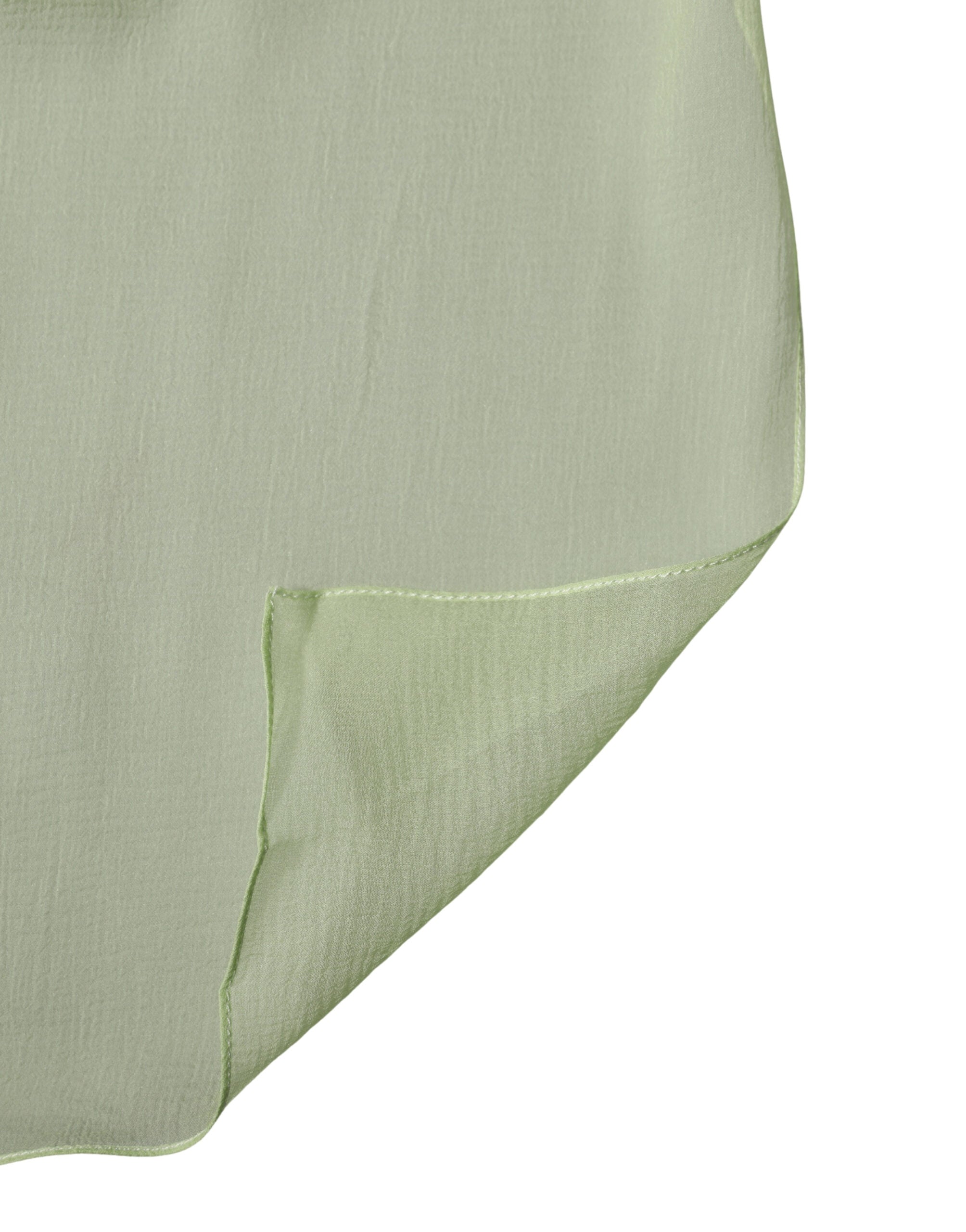 Light Green Silk Neck Wrap Stole 200cm x 134cm Scarf - ventzia