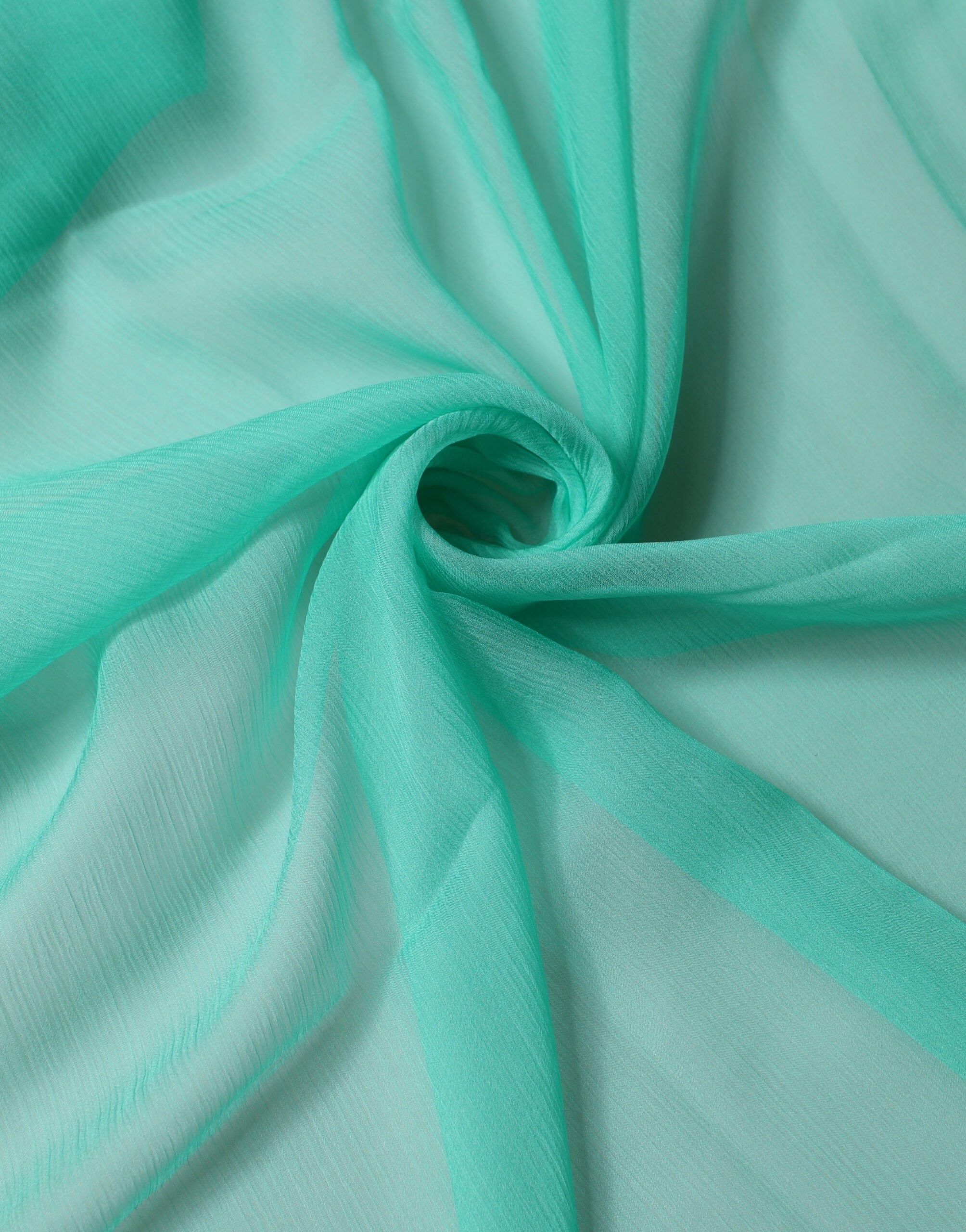 Light Green Silk Neck Wrap Foulard 131cm x 126.5cm Scarf - ventzia