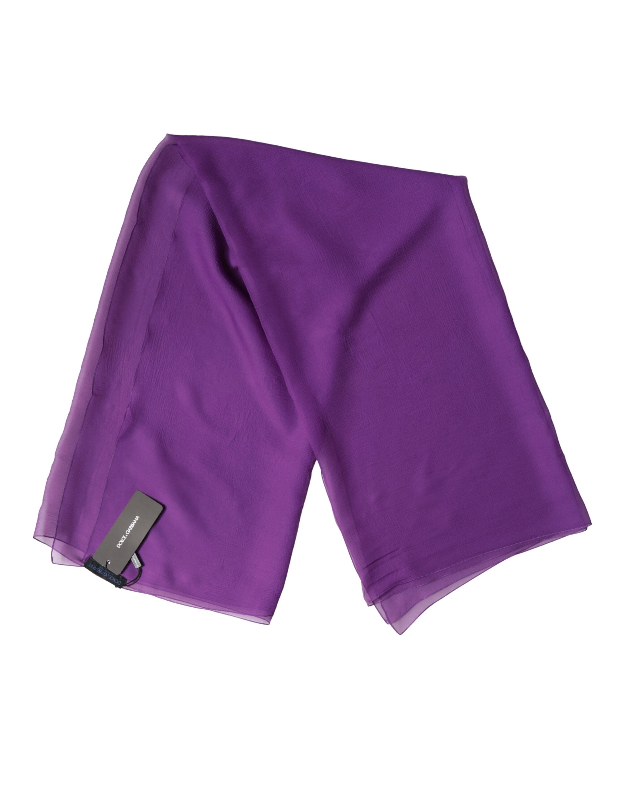 Purple Silk Neck Wrap Shawl Foulard 134cm x 131cm  Scarf - ventzia