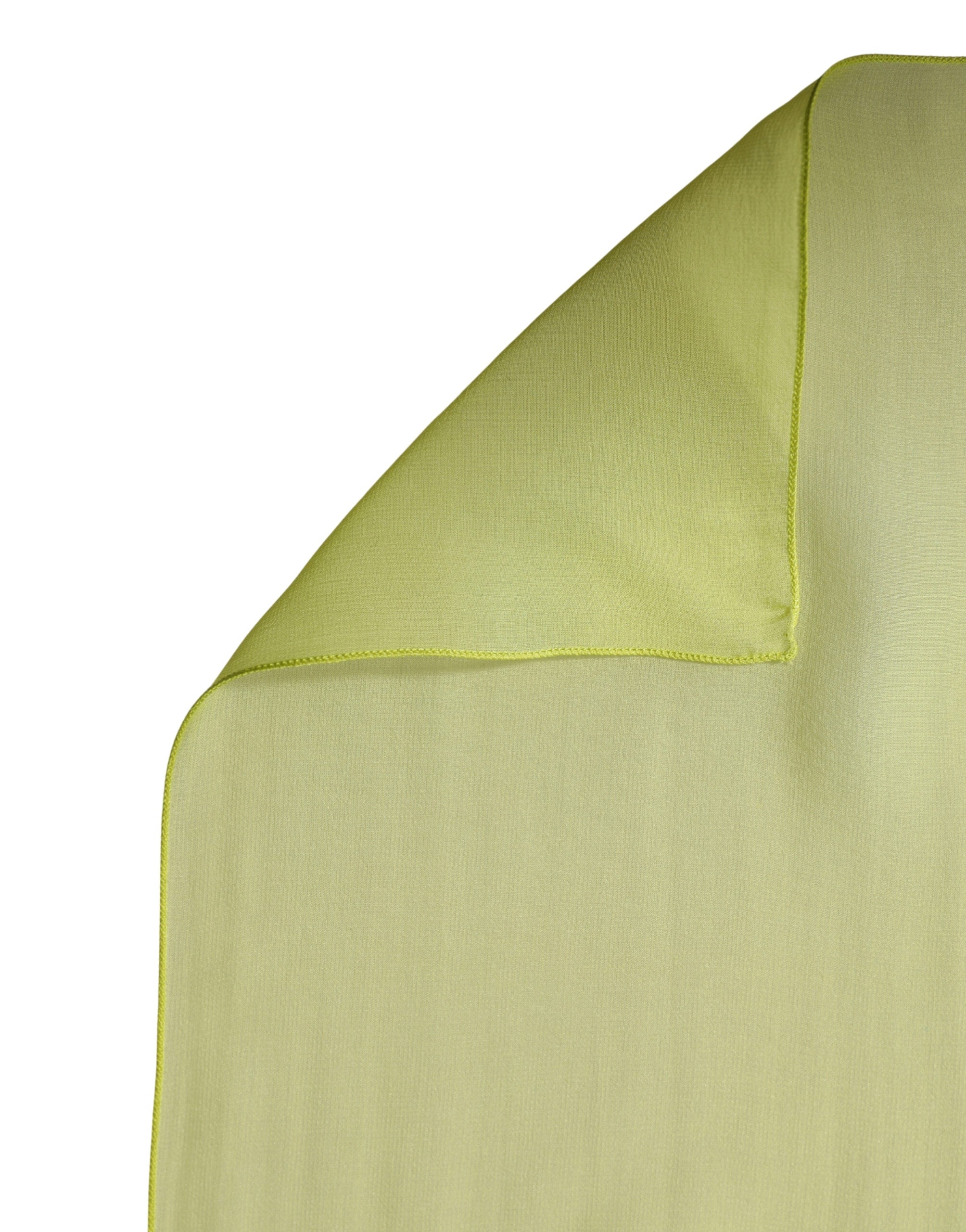 Yellow Green Silk Sash Foulard Stole 270cm x 120cm  Scarf - ventzia