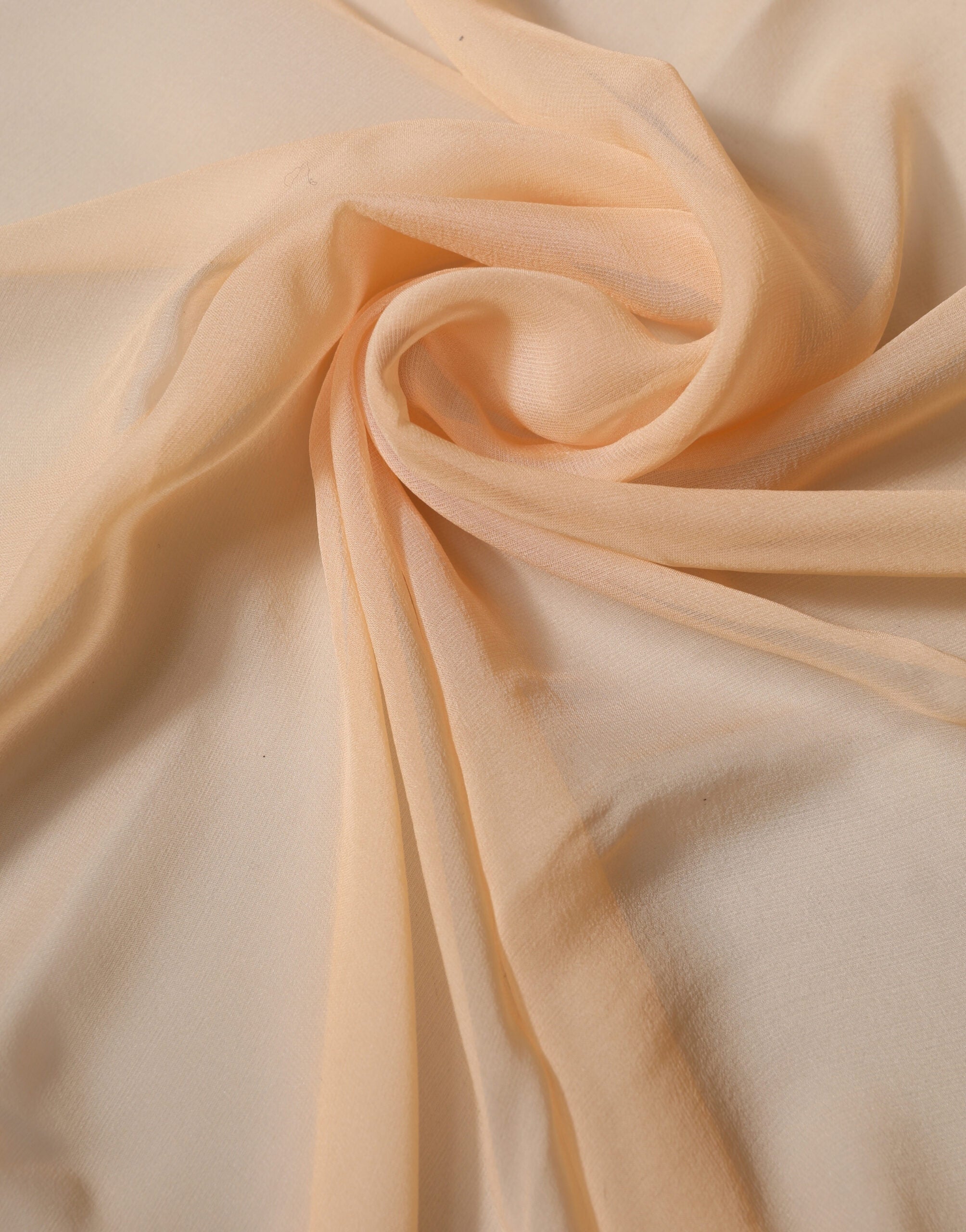 Beige Silk Neck Wrap Shawl Stole 272cm x 120cm Scarf - ventzia