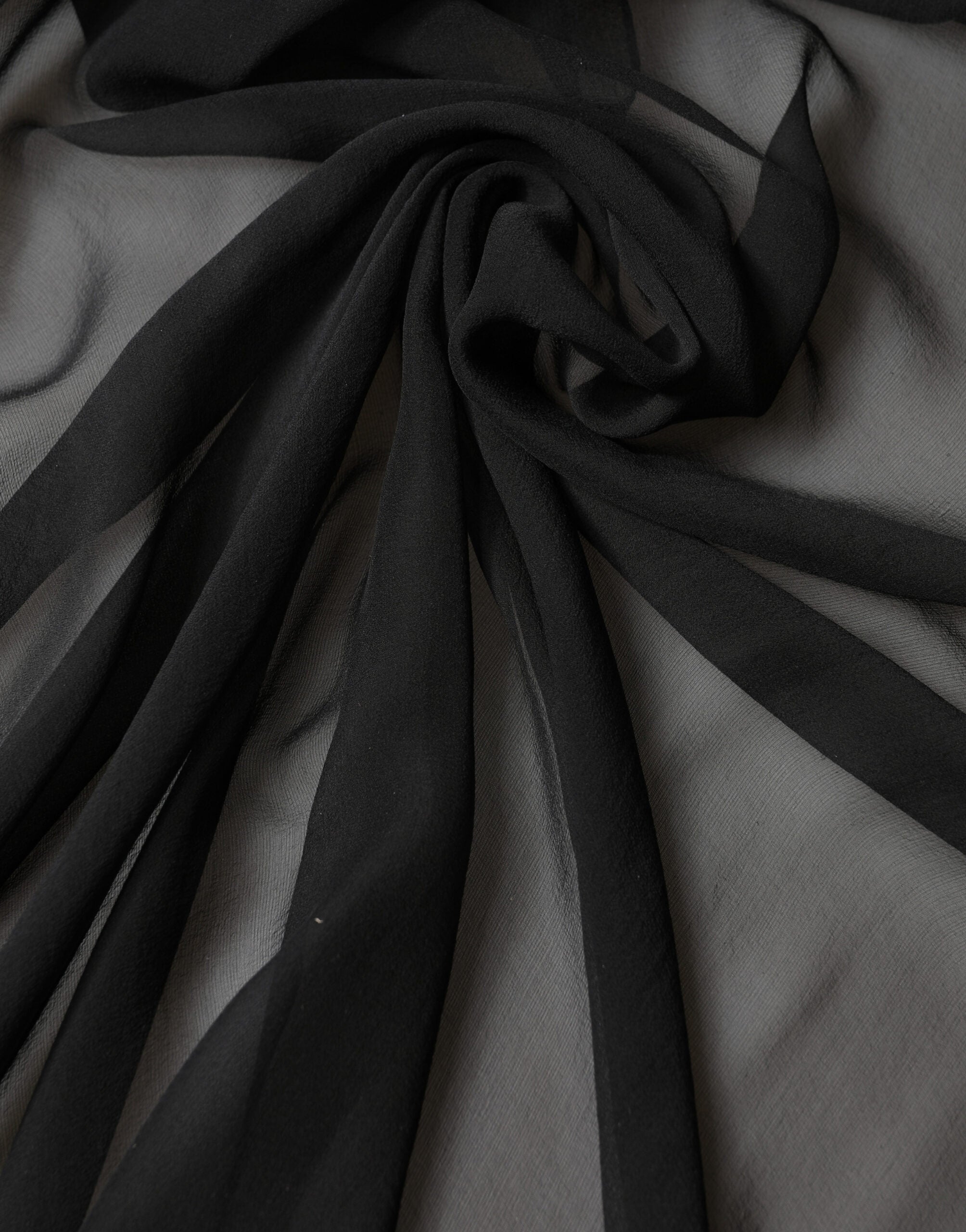 Black Silk Neck Wrap Shawl Stole 167cm x 126cm Scarf - ventzia