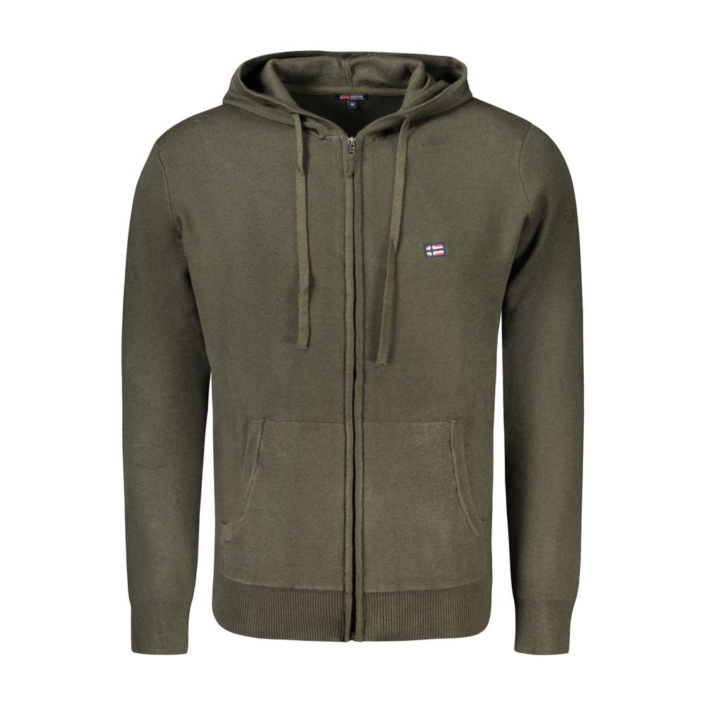 Green Polyamide Men Cardigan - ventzia
