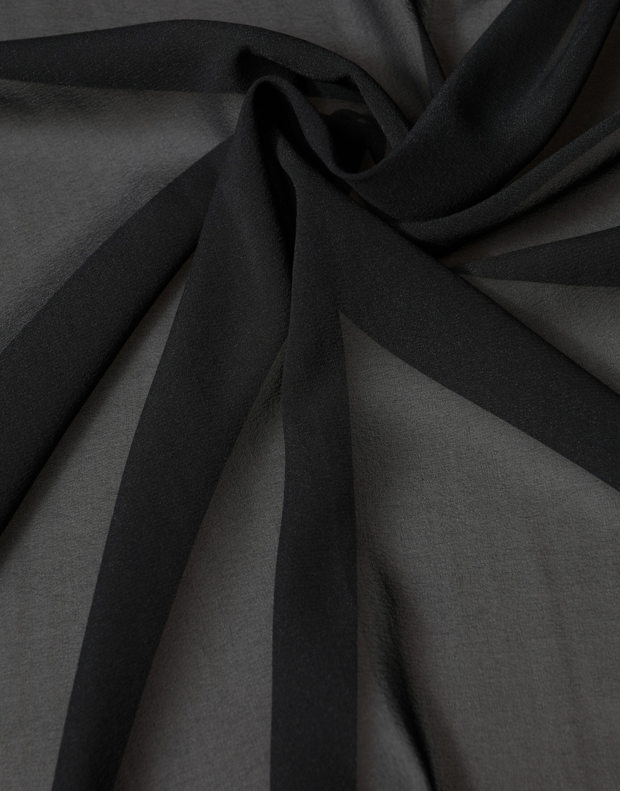 Black Silk Neck Wrap Shawl Stole 200cm x 64cm  Scarf - ventzia
