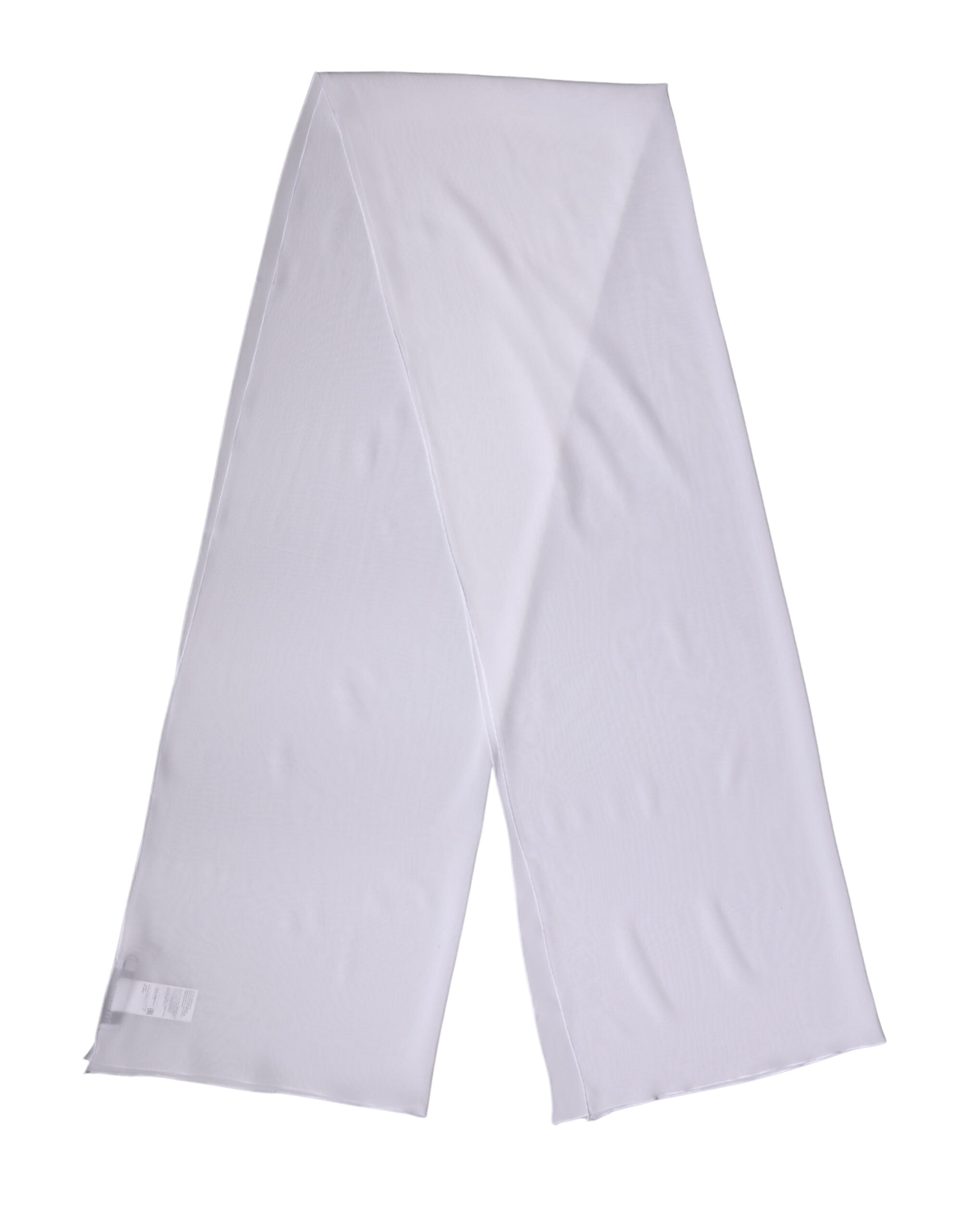 White Silk Neck Wrap Shawl Stole 200cm x 64cm  Scarf - ventzia