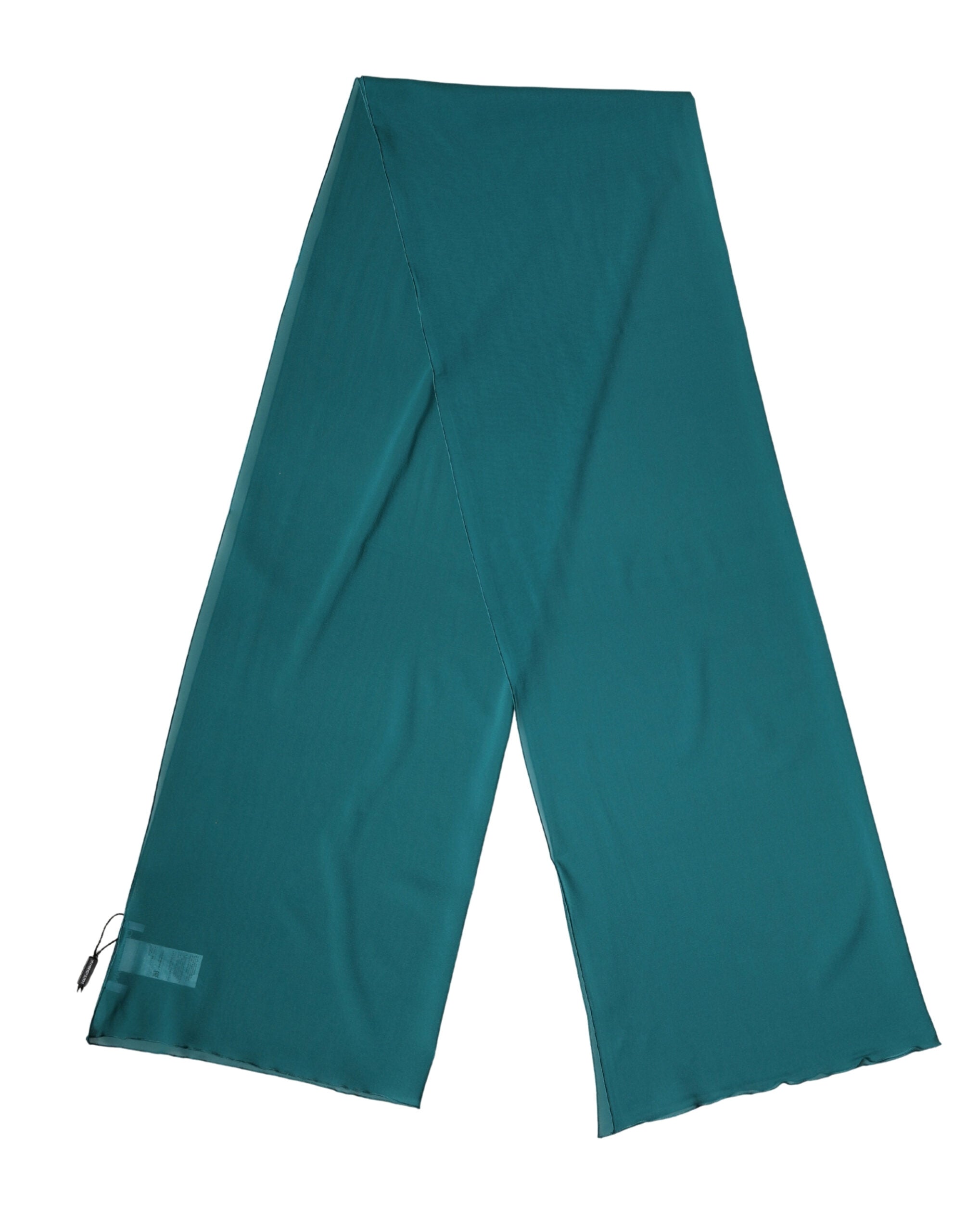 Blue Green Silk Neck Wrap Shawl Stole 200cm x 64cm Scarf - ventzia