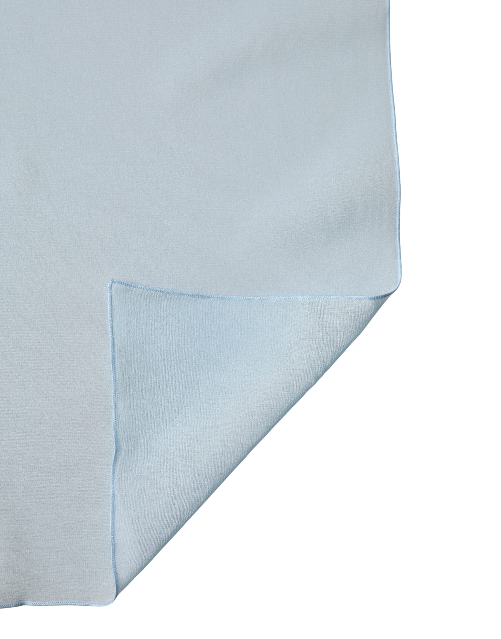 Light Blue Silk Neck Wrap Shawl Stole 200cm x 64cm  Scarf - ventzia