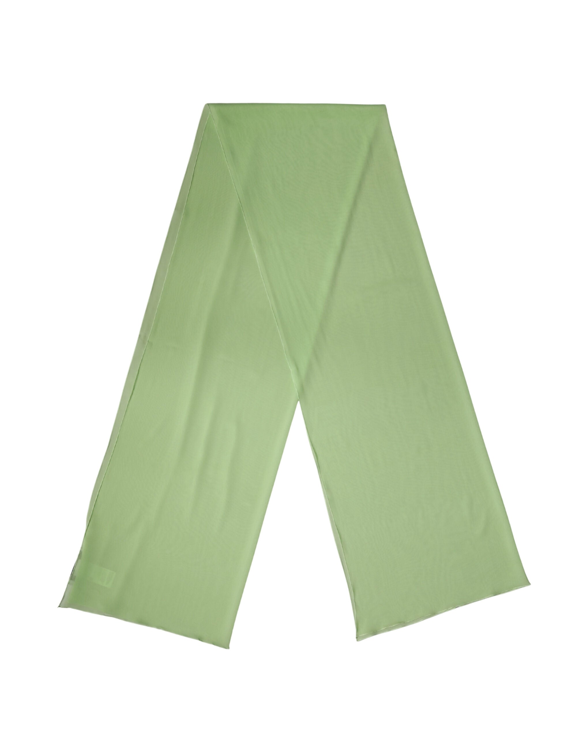 Light Green Silk Neck Wrap Shawl Stole 200cm x 64cm  Scarf - ventzia