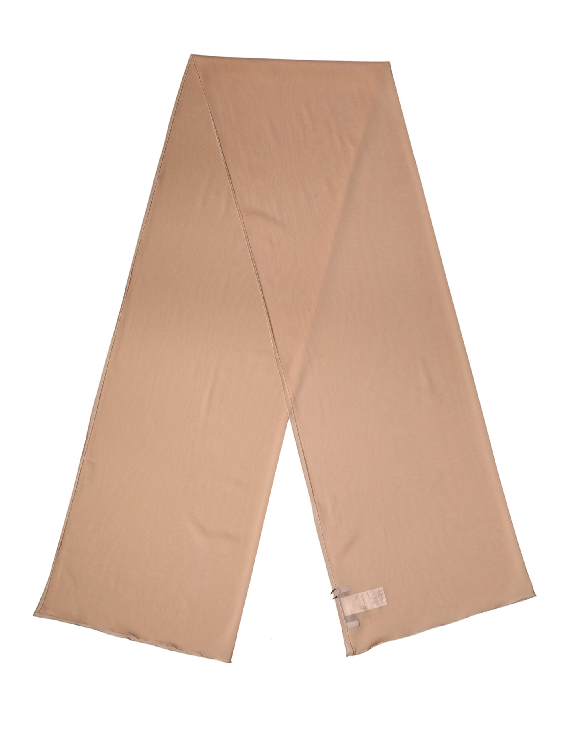 Beige Silk Neck Wrap Shawl Women Stole 200cm x 64cm Scarf - ventzia