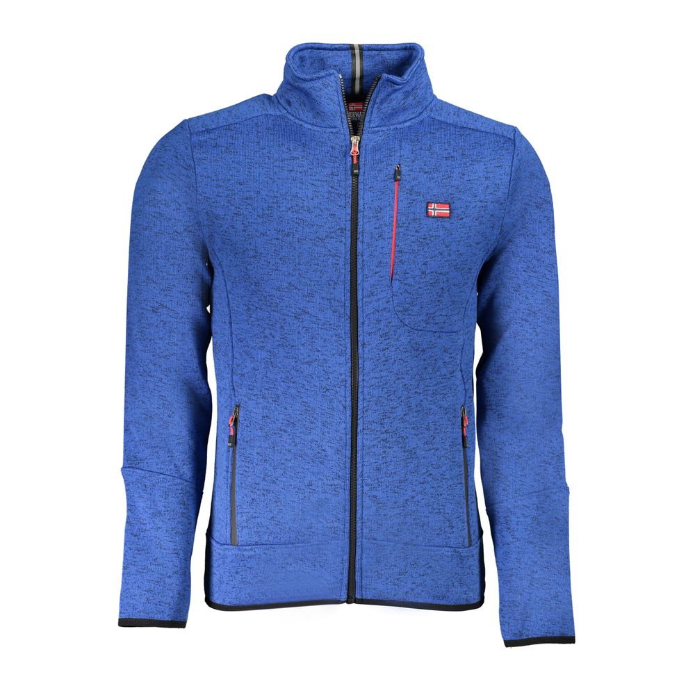 Blu Polyester Men Sweatshirt - ventzia