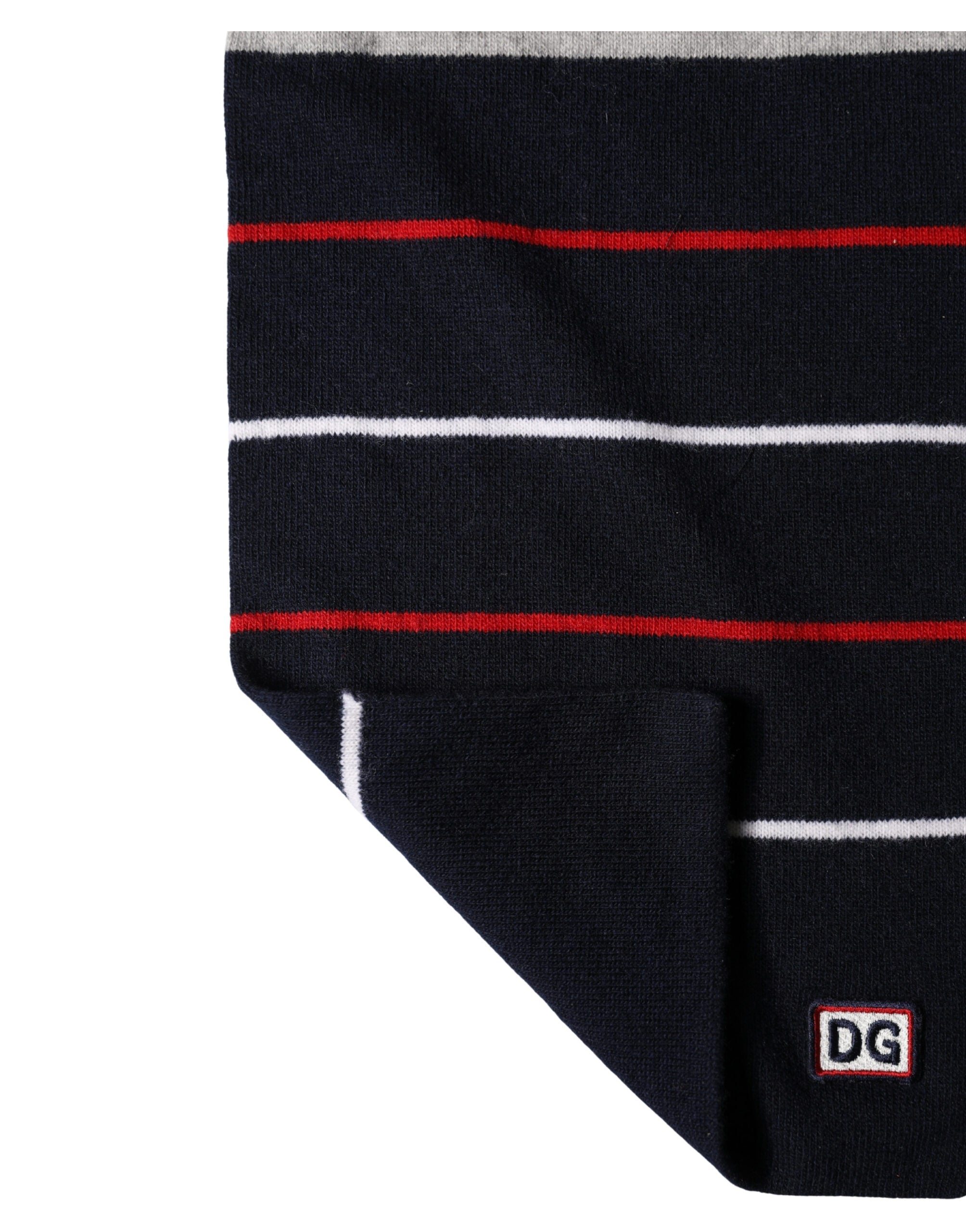 Multicolor Stripes Shawl Neck Wrap 119cm x 20cm  Scarf - ventzia