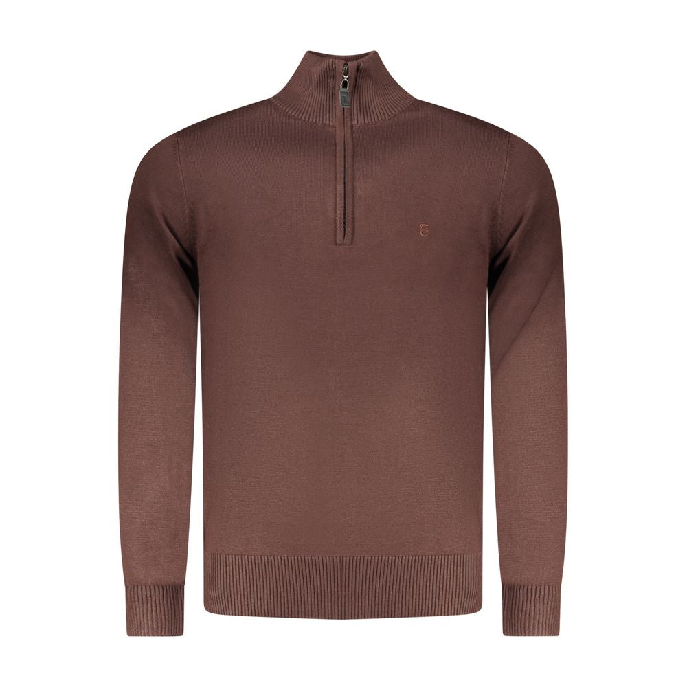 Marrone Viscosa Mens Sweater - ventzia