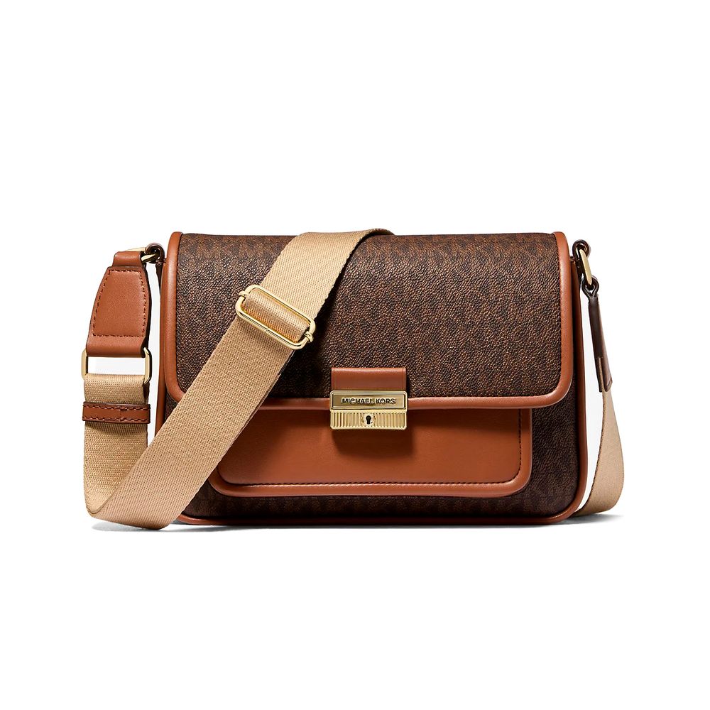 Brown Canvas Crossbody Bag - ventzia