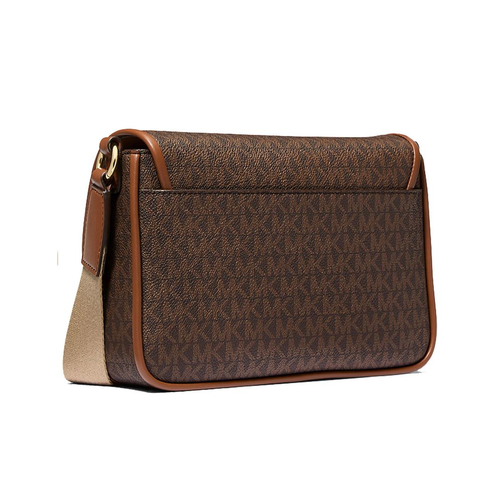Brown Canvas Crossbody Bag - ventzia