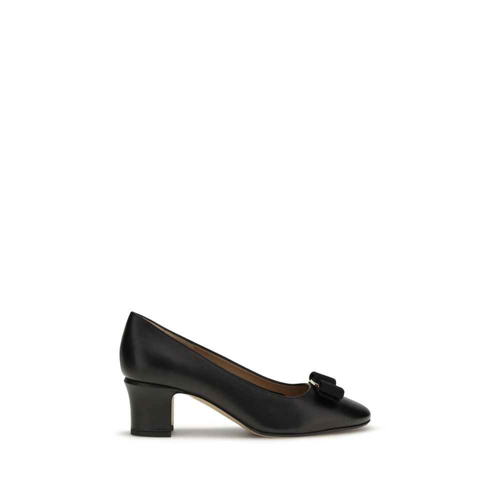 Black Calf Leather Bos Taurus High Heel Pumps - ventzia