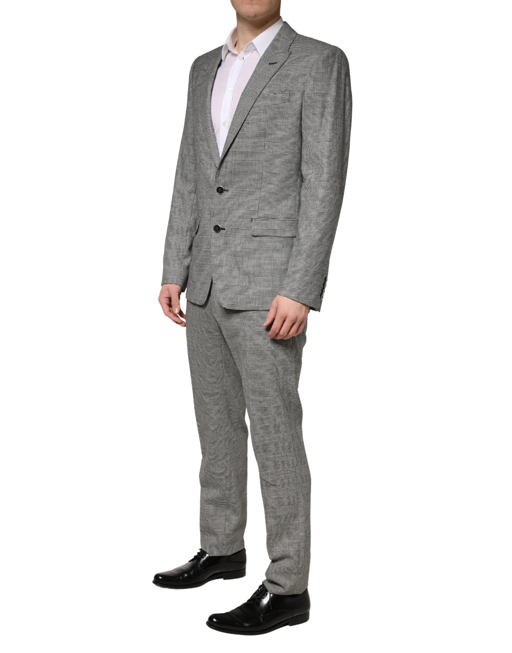 Gray MARTINI Single Breasted Formal 2PC Suit - ventzia