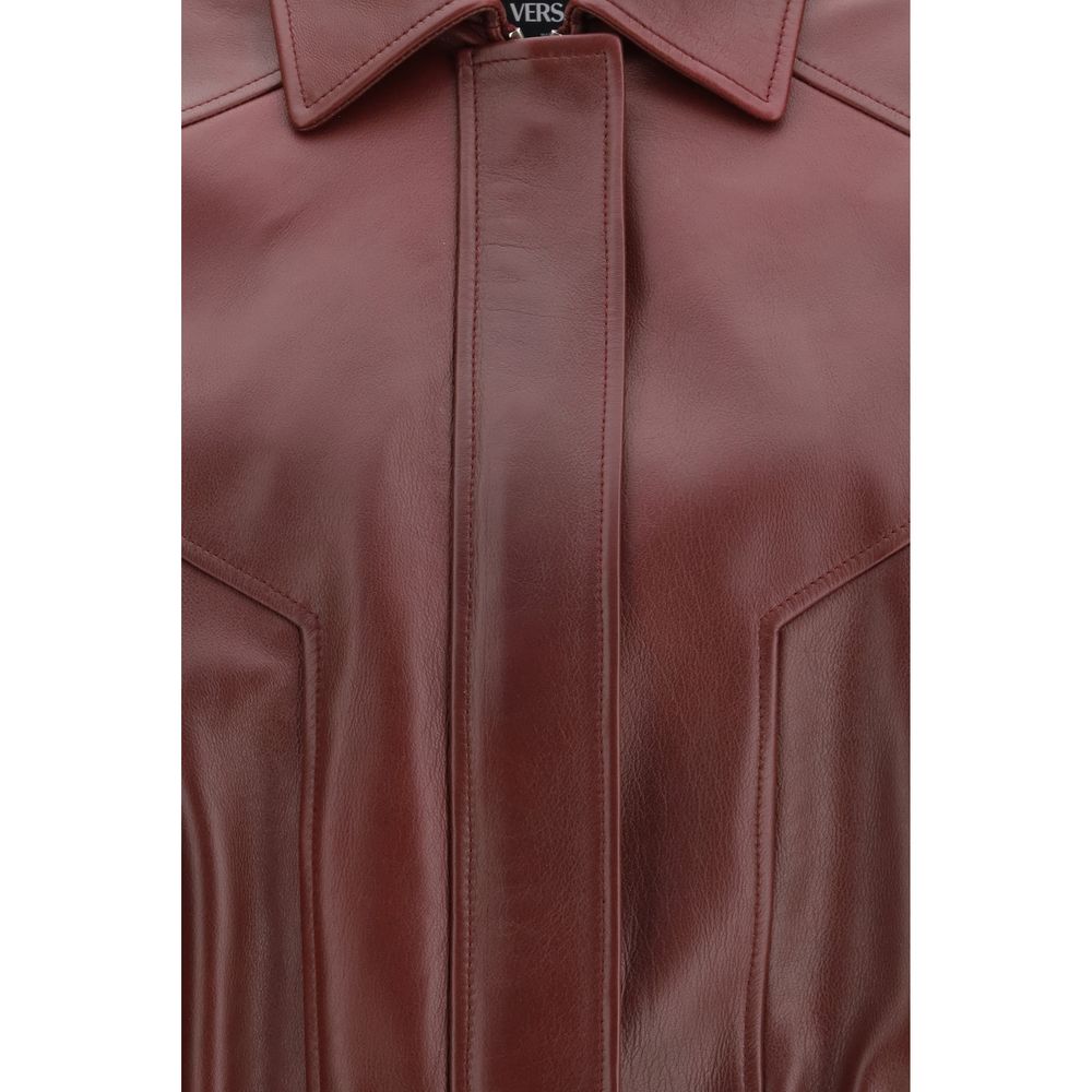 Bordeaux Leather Jacket - ventzia