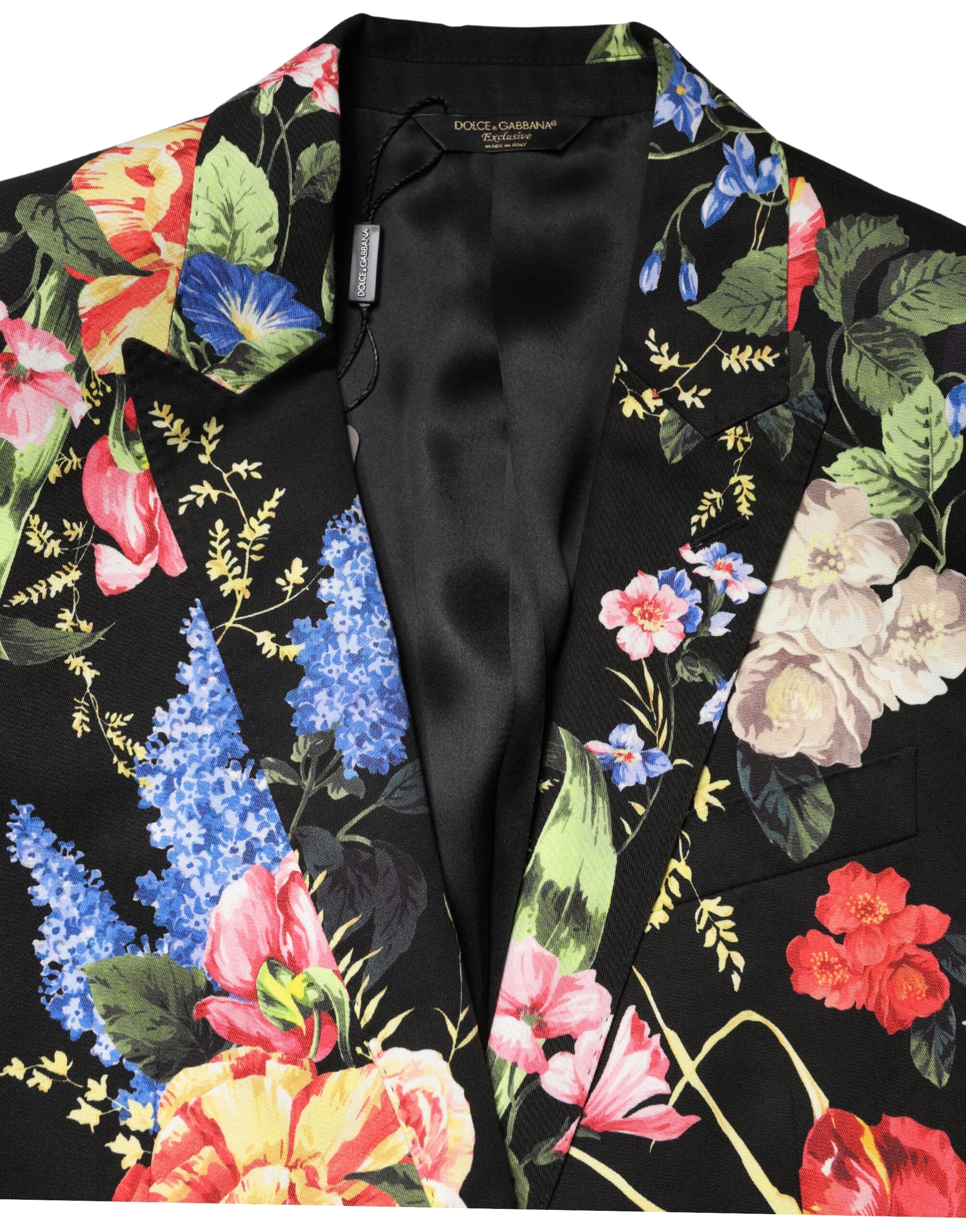 Black Floral Single Breasted MARTINI 2 Piece Suit - ventzia