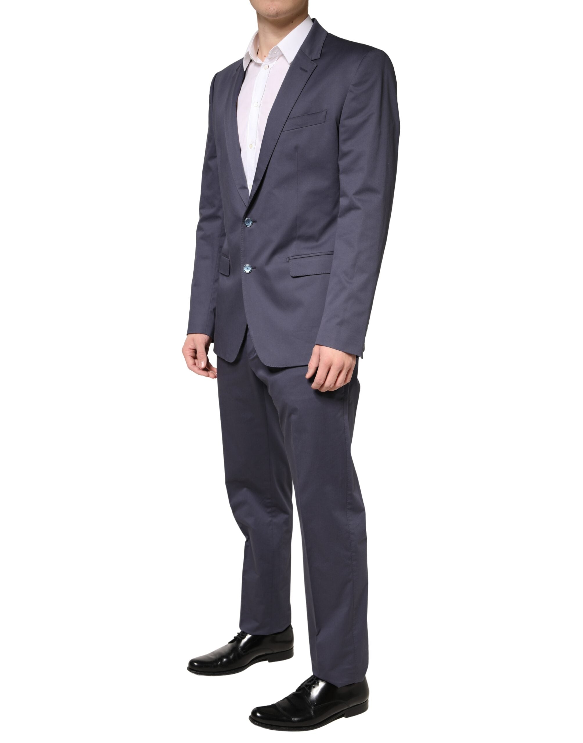 Blue Single Breasted MARTINI 2 Piece Suit - ventzia