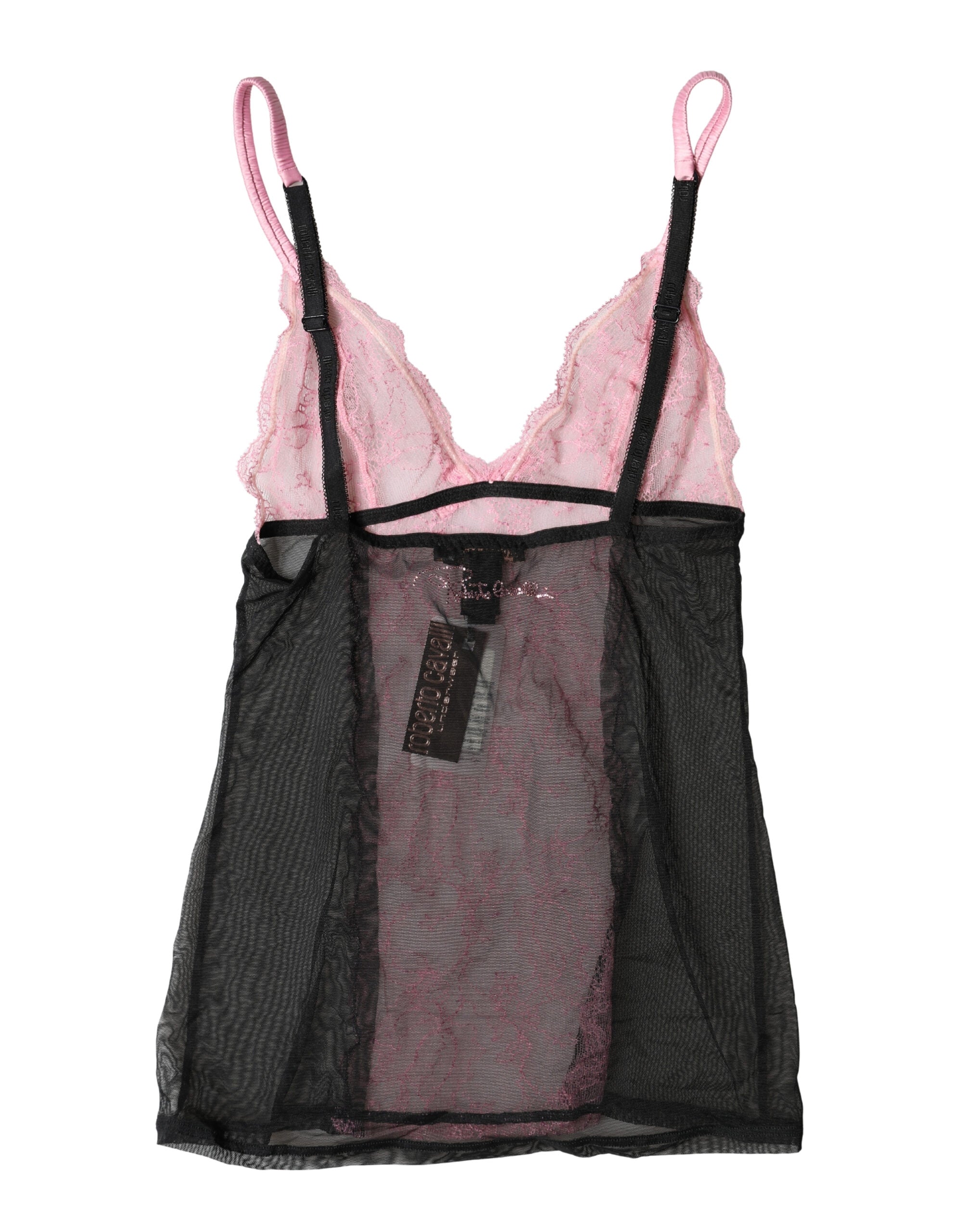 Black Pink Floral Lace Lingerie Top Underwear - ventzia