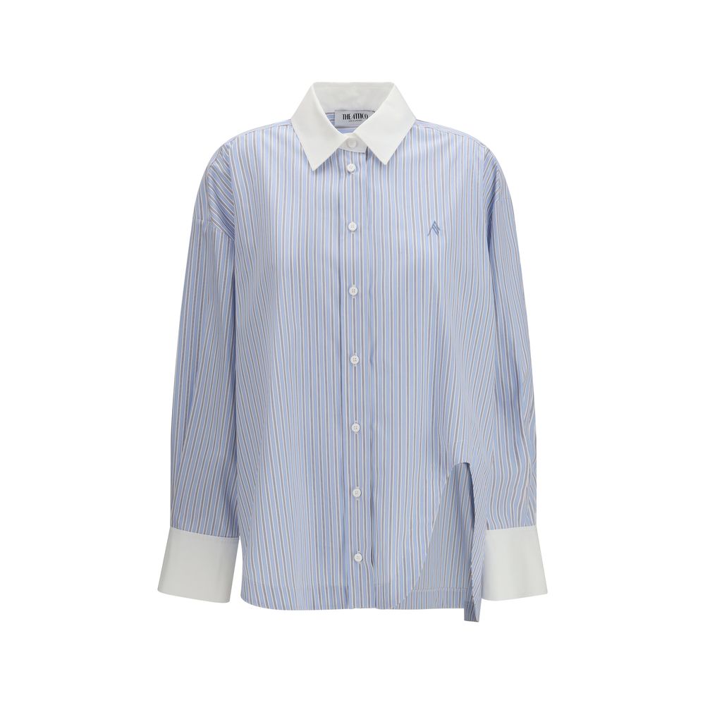 Blue Cotton Pattern Shirt - ventzia