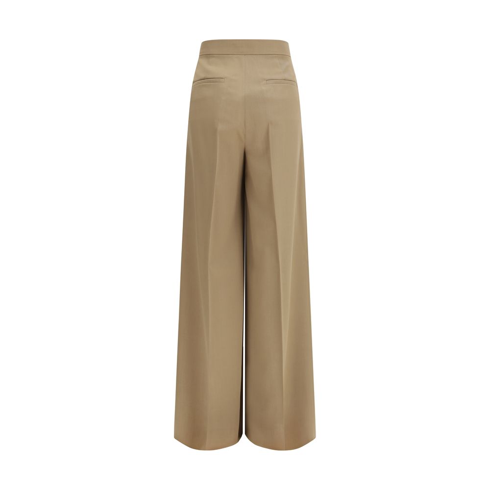 Beige Fleece Wool Casual Pants - ventzia