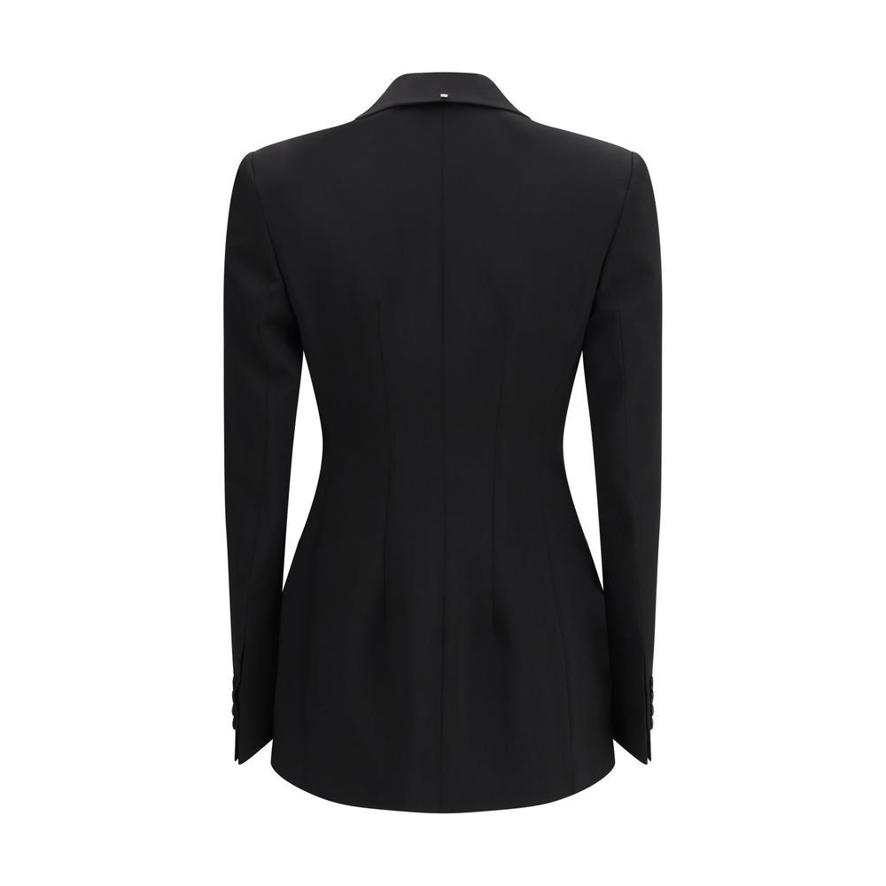 Black Fleece Wool Blazer - ventzia