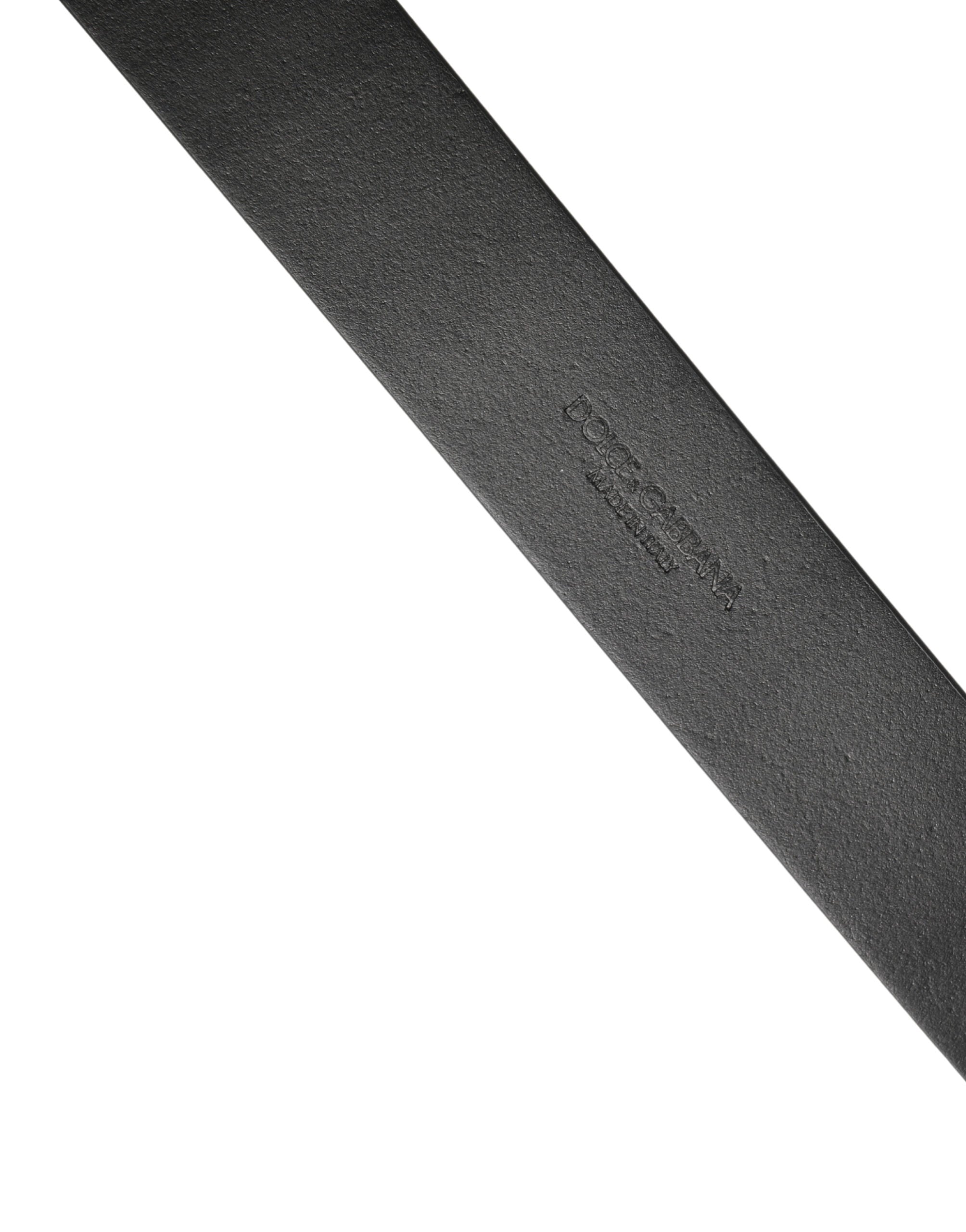 Black Calf Leather Silver Metal Buckle Belt - ventzia