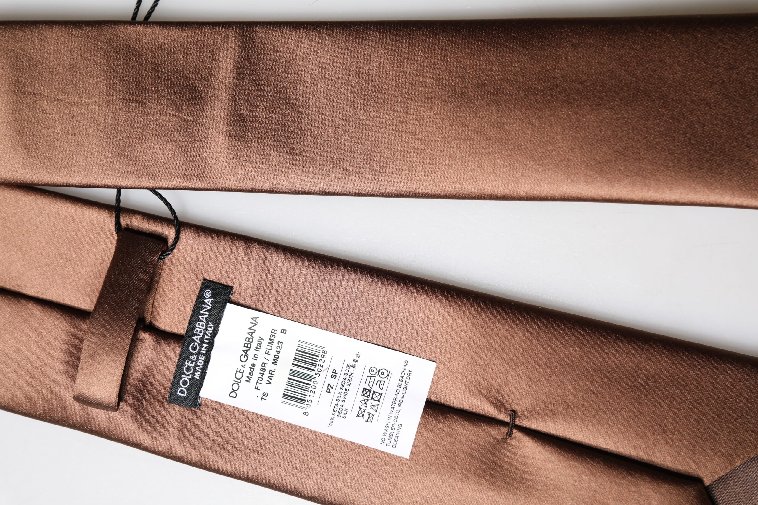 Brown Satin 100% Silk Wide Adjustable Men Necktie Tie - ventzia