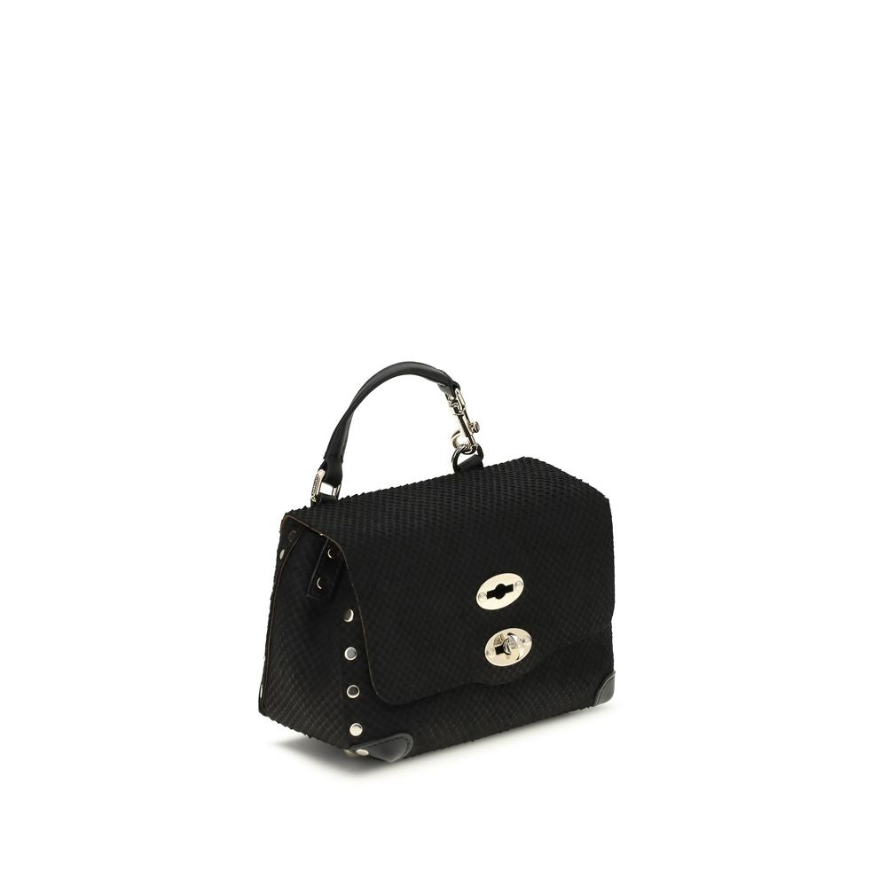 Black Calf Leather Bos Taurus Handbag - ventzia
