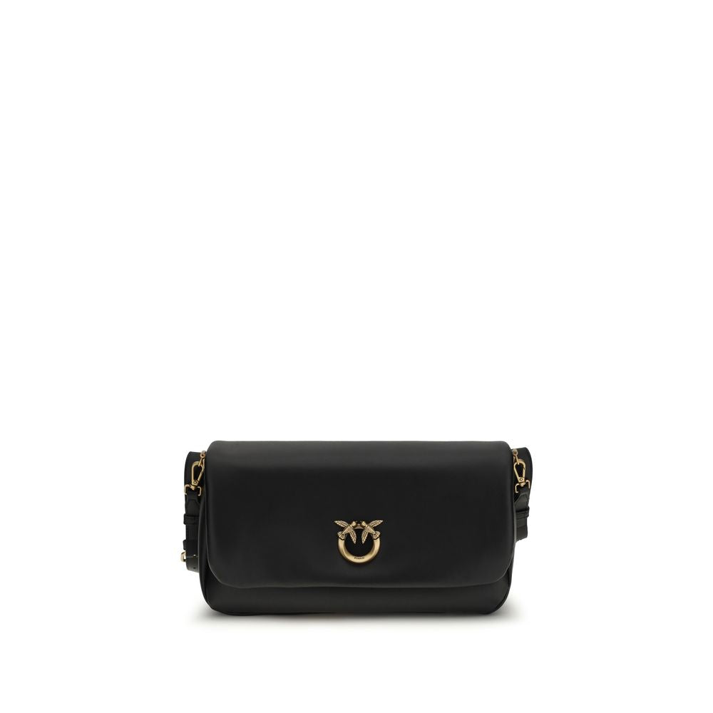 Black Calf Leather Bos Taurus Shoulder Bag - ventzia