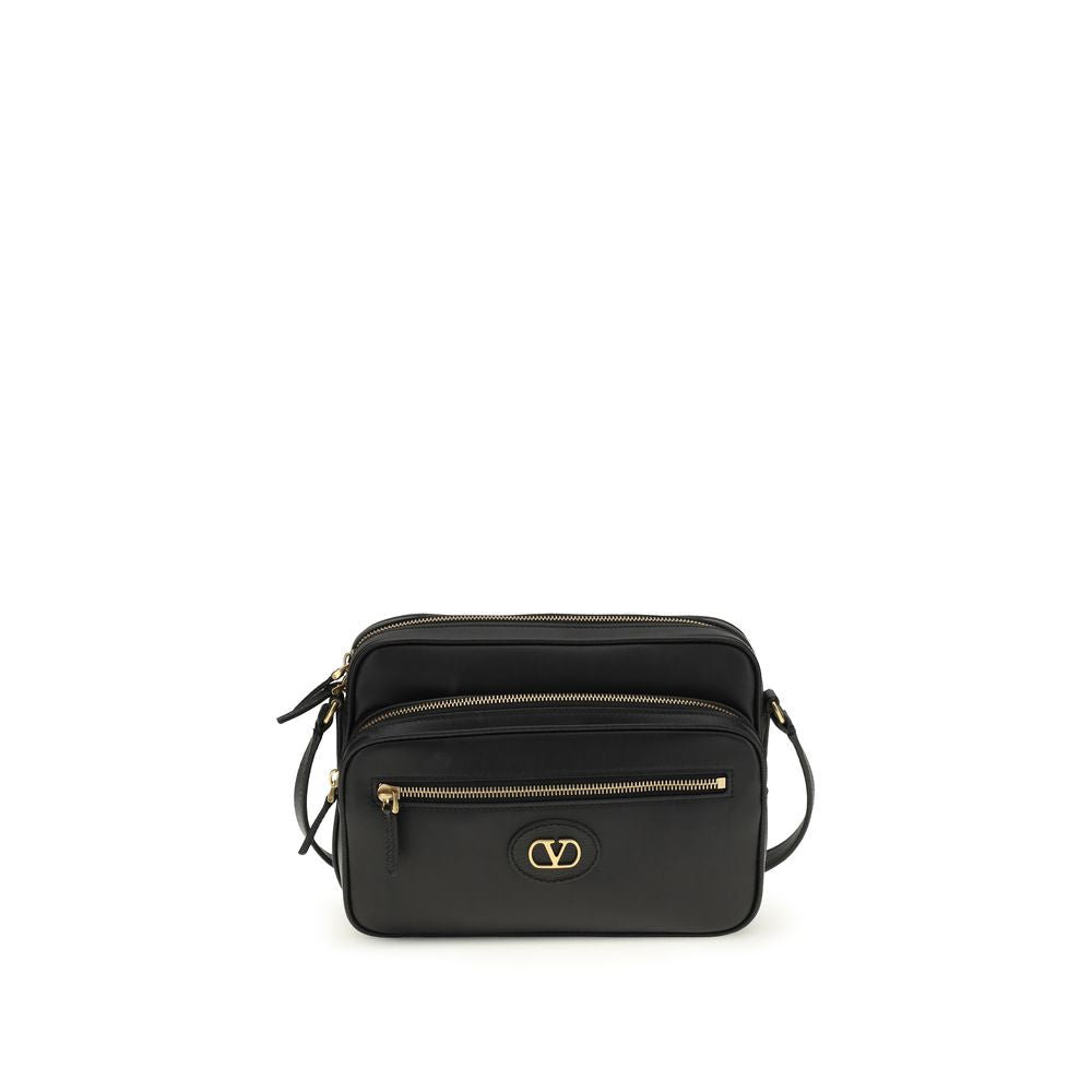 Black Calf Leather Bos Taurus Shoulder Bag - ventzia